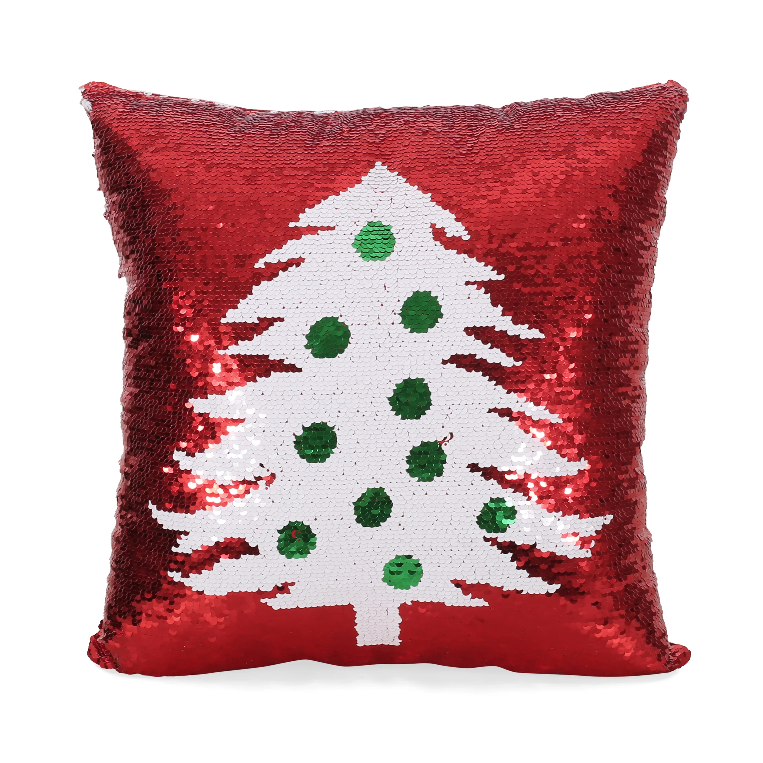 Romious Glam Sequin Christmas Throw Pillow - furnishings