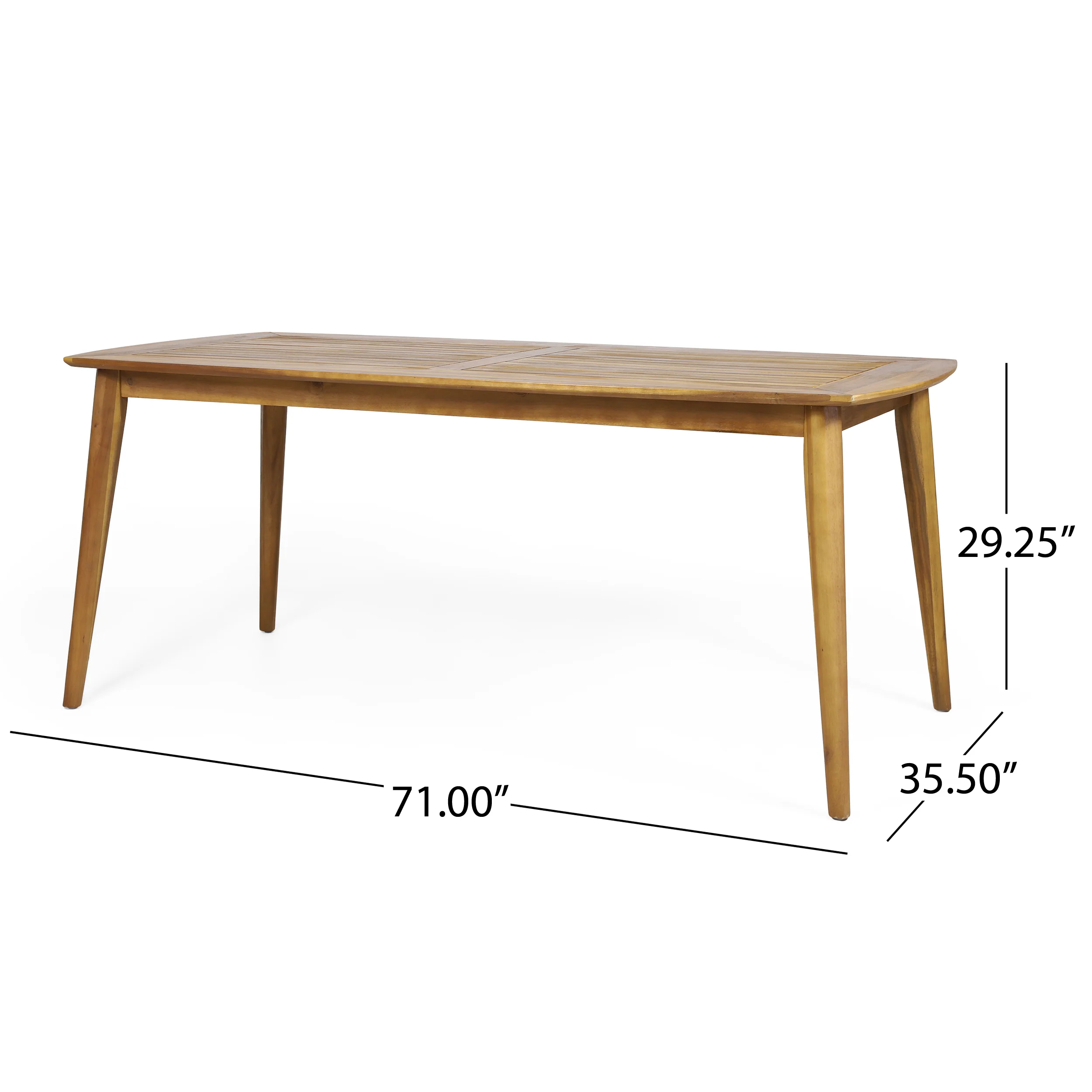 Divyansh Outdoor 7 Piece Acacia Wood Dining Set - furnishings