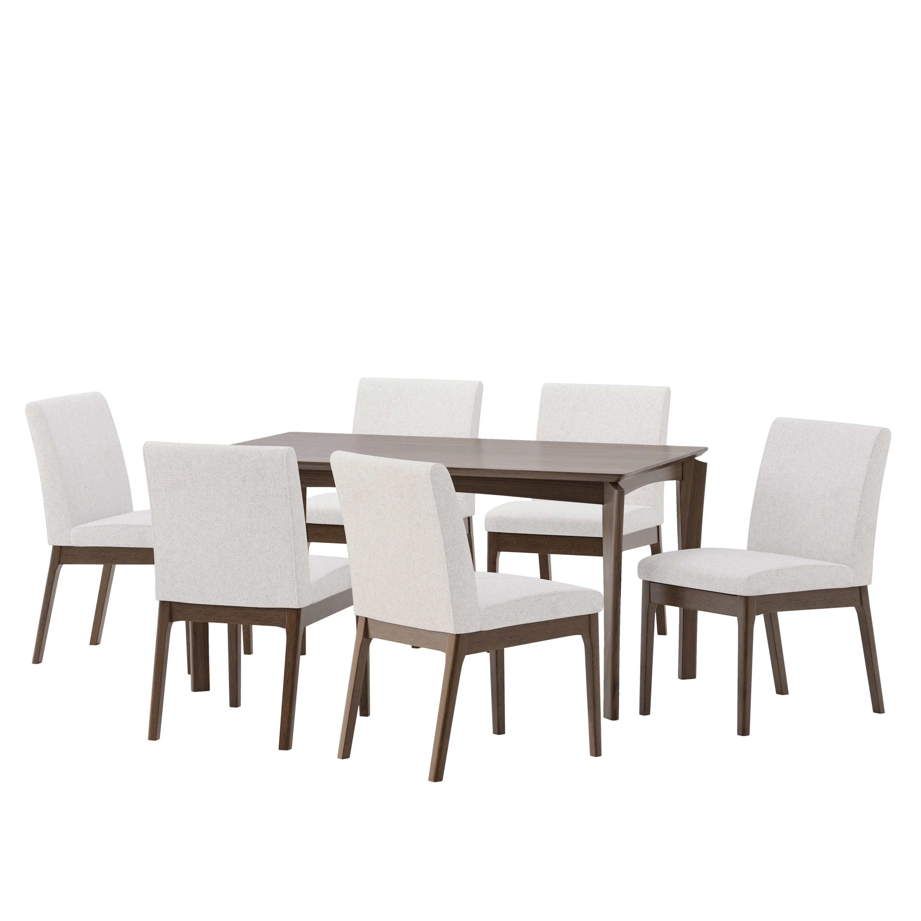 Ballantrae Wood and Fabric 7 Piece Dining Set - furnishings