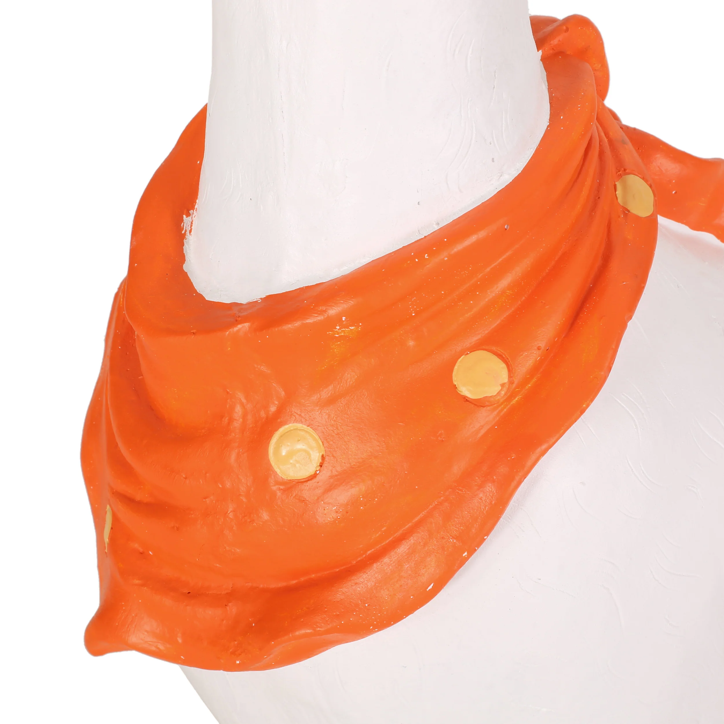 Rafter Outdoor Goose Garden Statue, White and Orange - furnishings