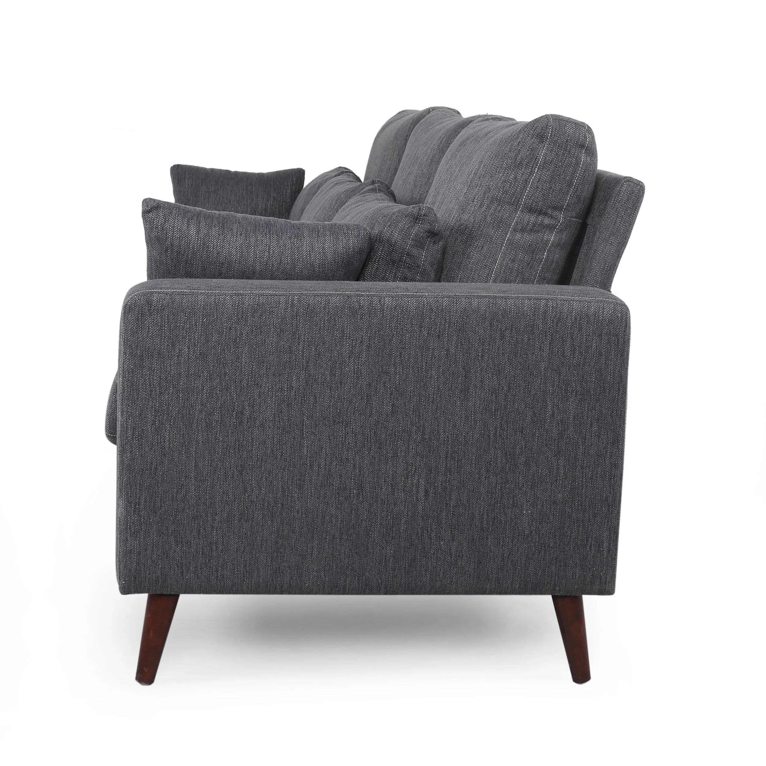 Elleah Contemporary 3 Seater Fabric Sofa - furnishings
