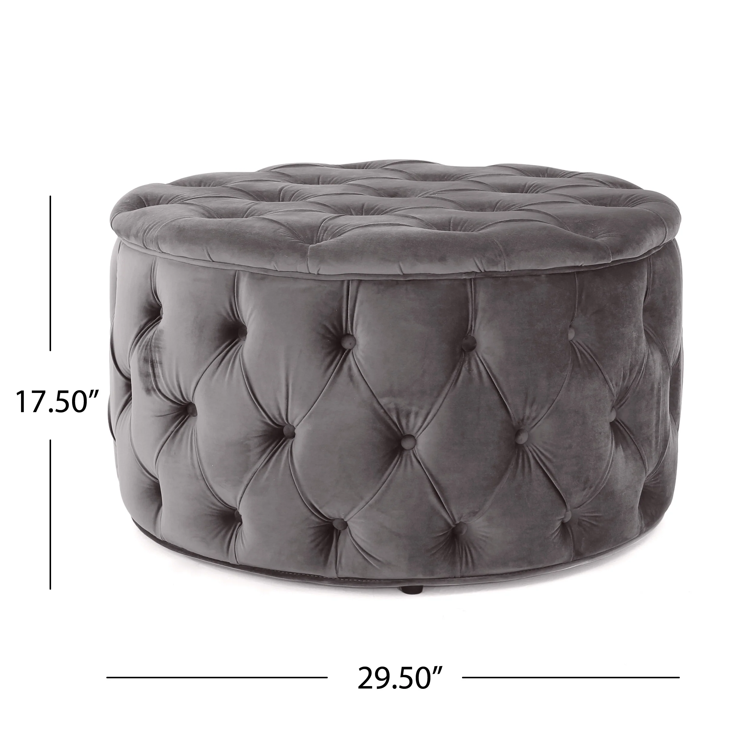 Maelyn Plush New Velvet Ottoman - furnishings
