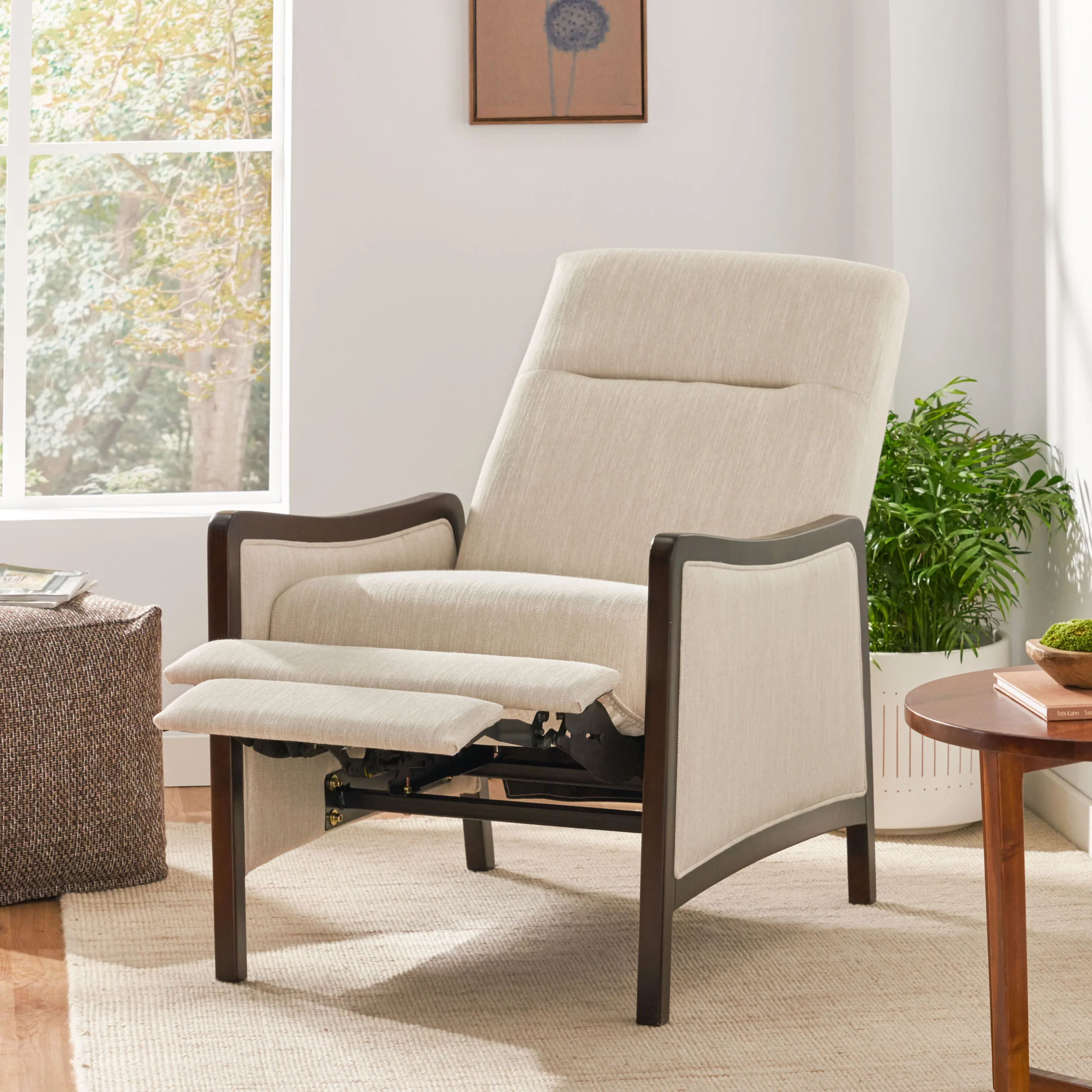 Drury Contemporary Upholstered Pushback Recliner - furnishings