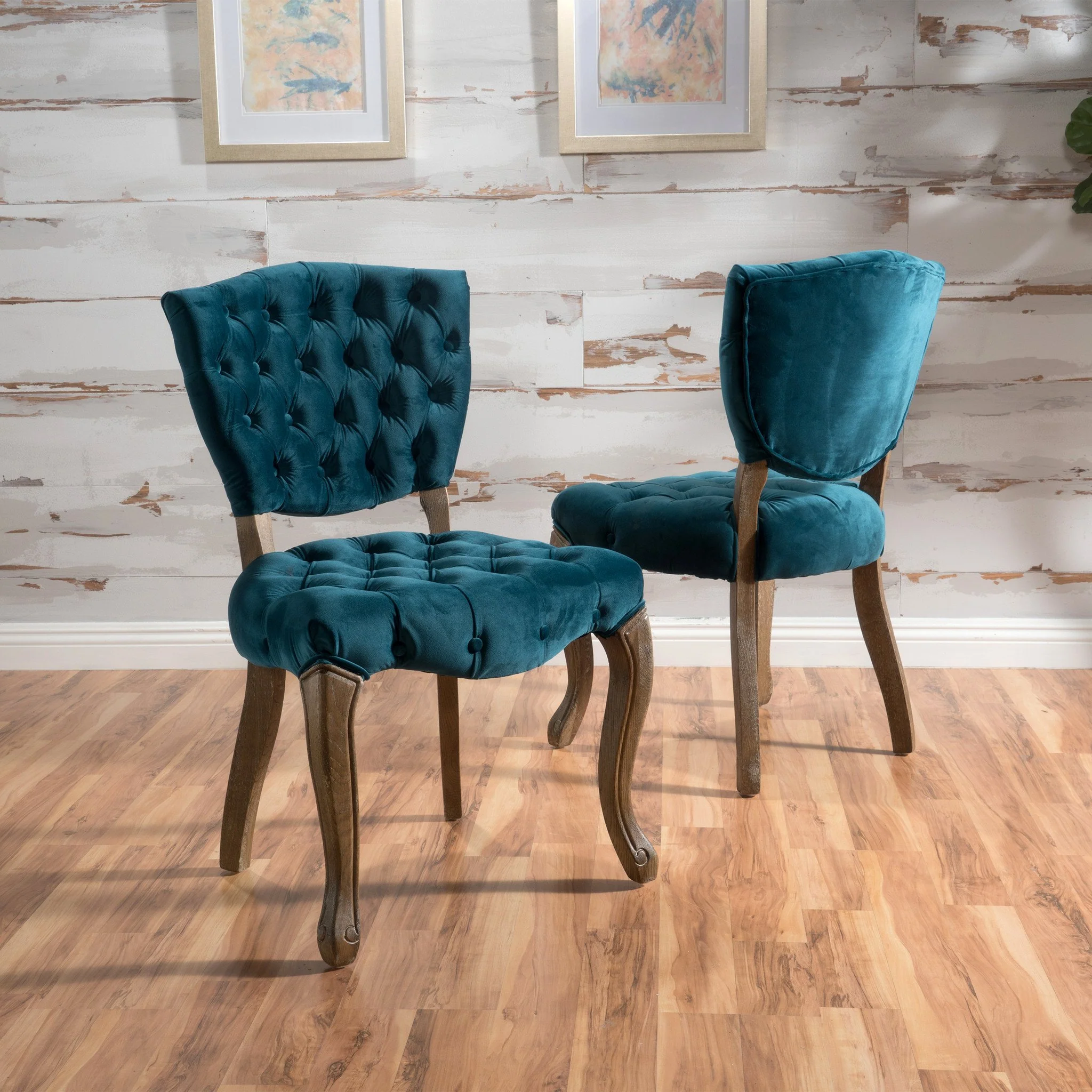 Duke Tufted Velvet Dining Chair (set of 2) - furnishings