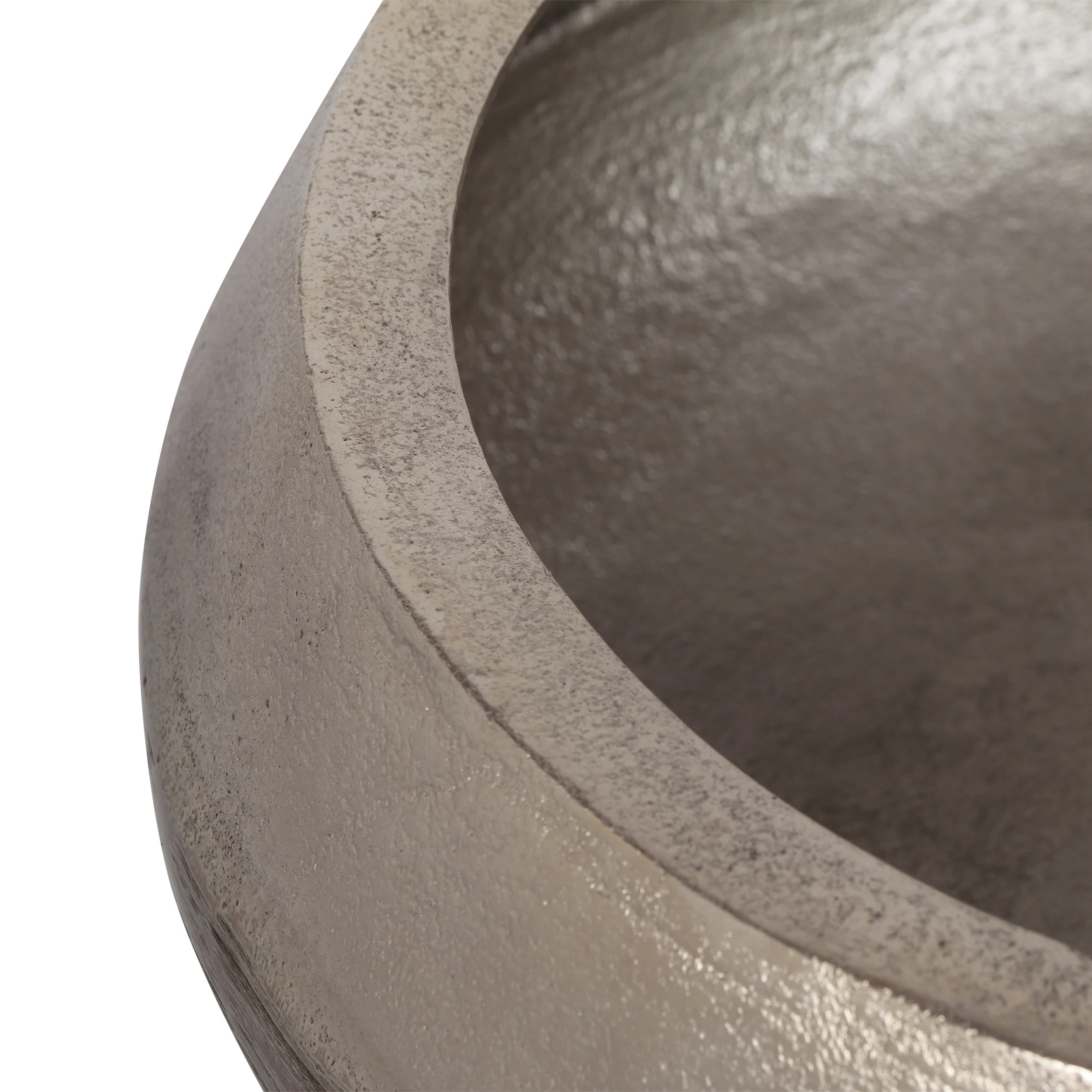 Seavey Handmade Aluminum Tabletop Planter, Silver - furnishings