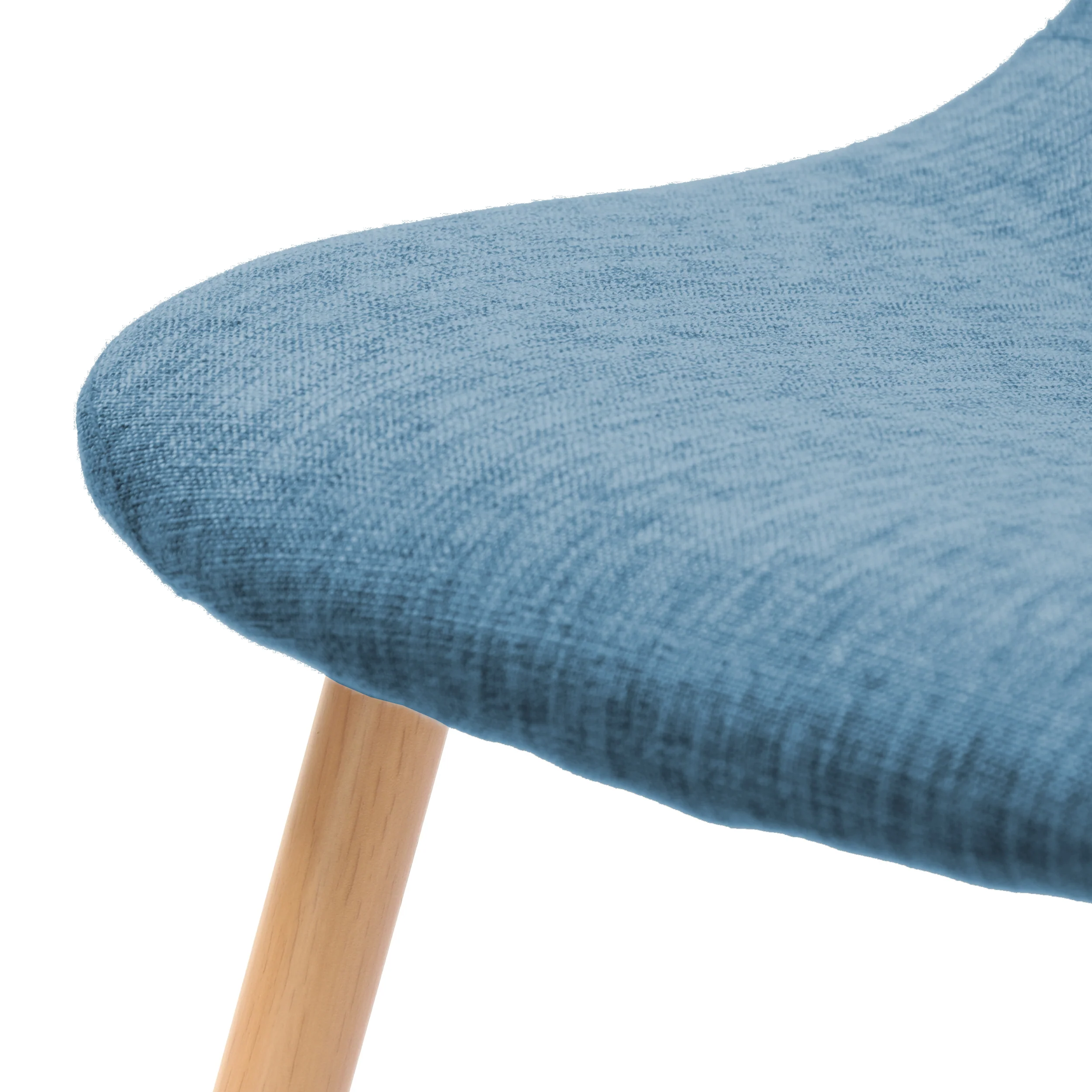 Sherdan Mid Century Fabric Dining Chairs with Wood Finished Legs - Set of 2 - furnishings