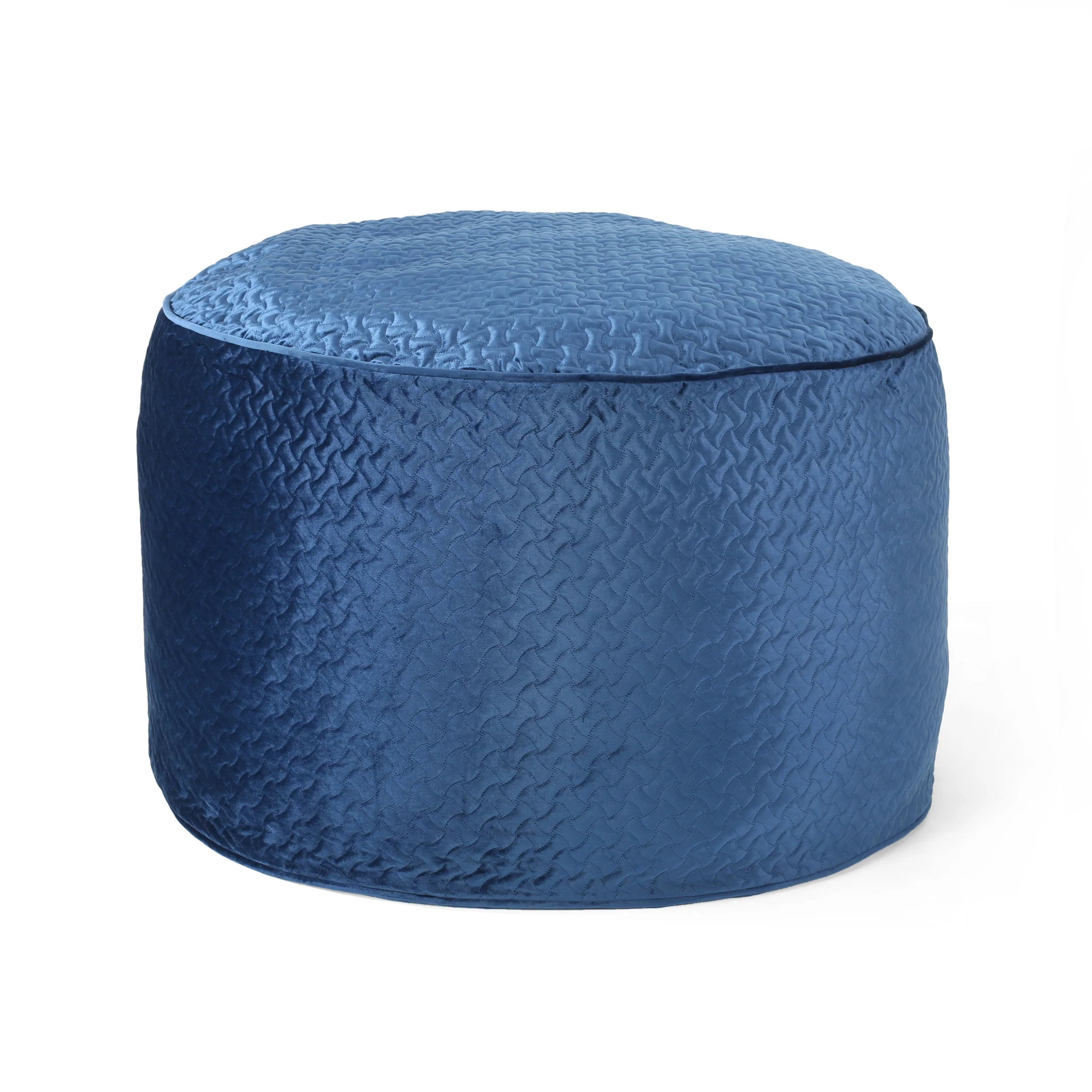Vito Glam 4 Foot Velvet Quilt Patterned Beanbag - furnishings