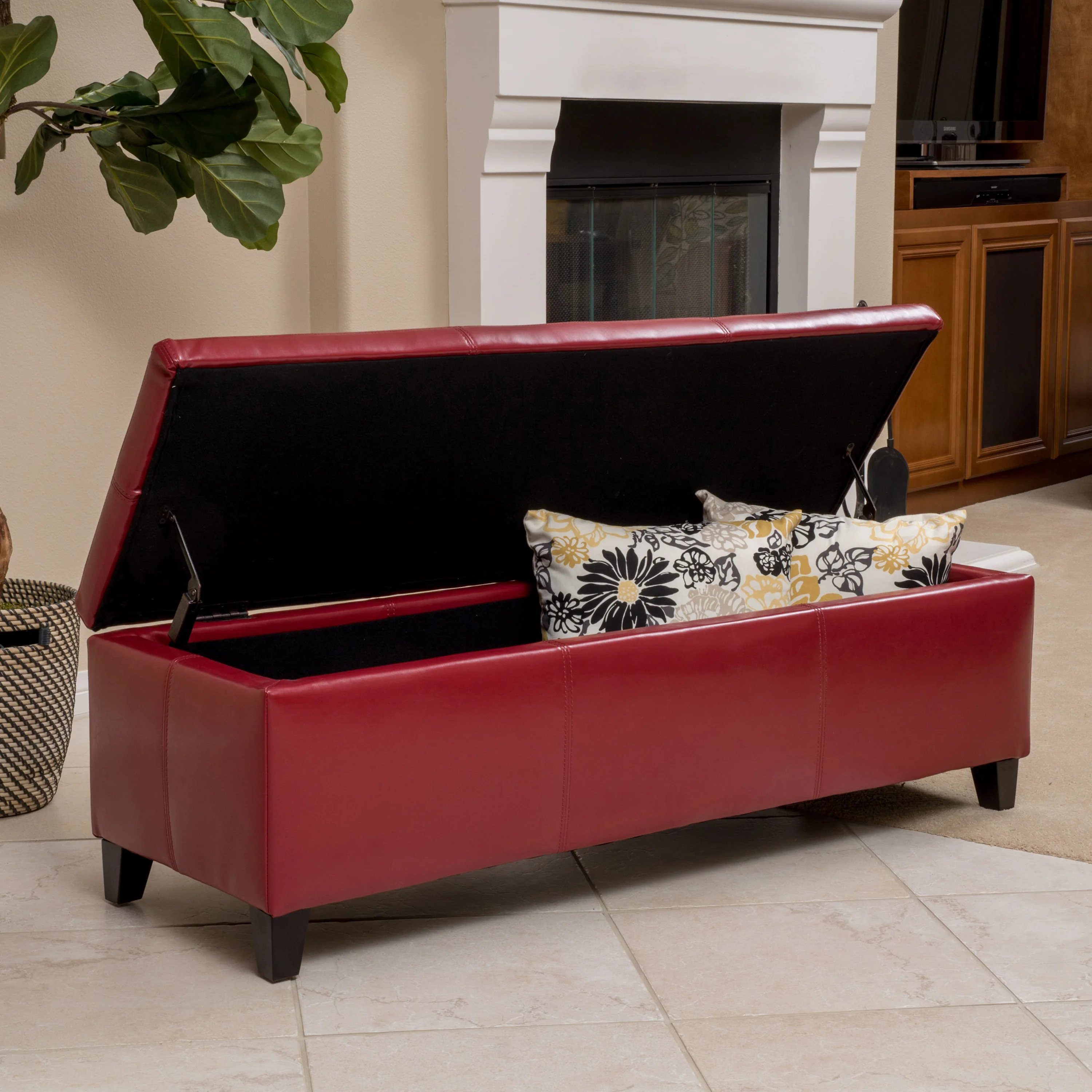 Rupert Upholstered Storage Ottoman Bench - furnishings