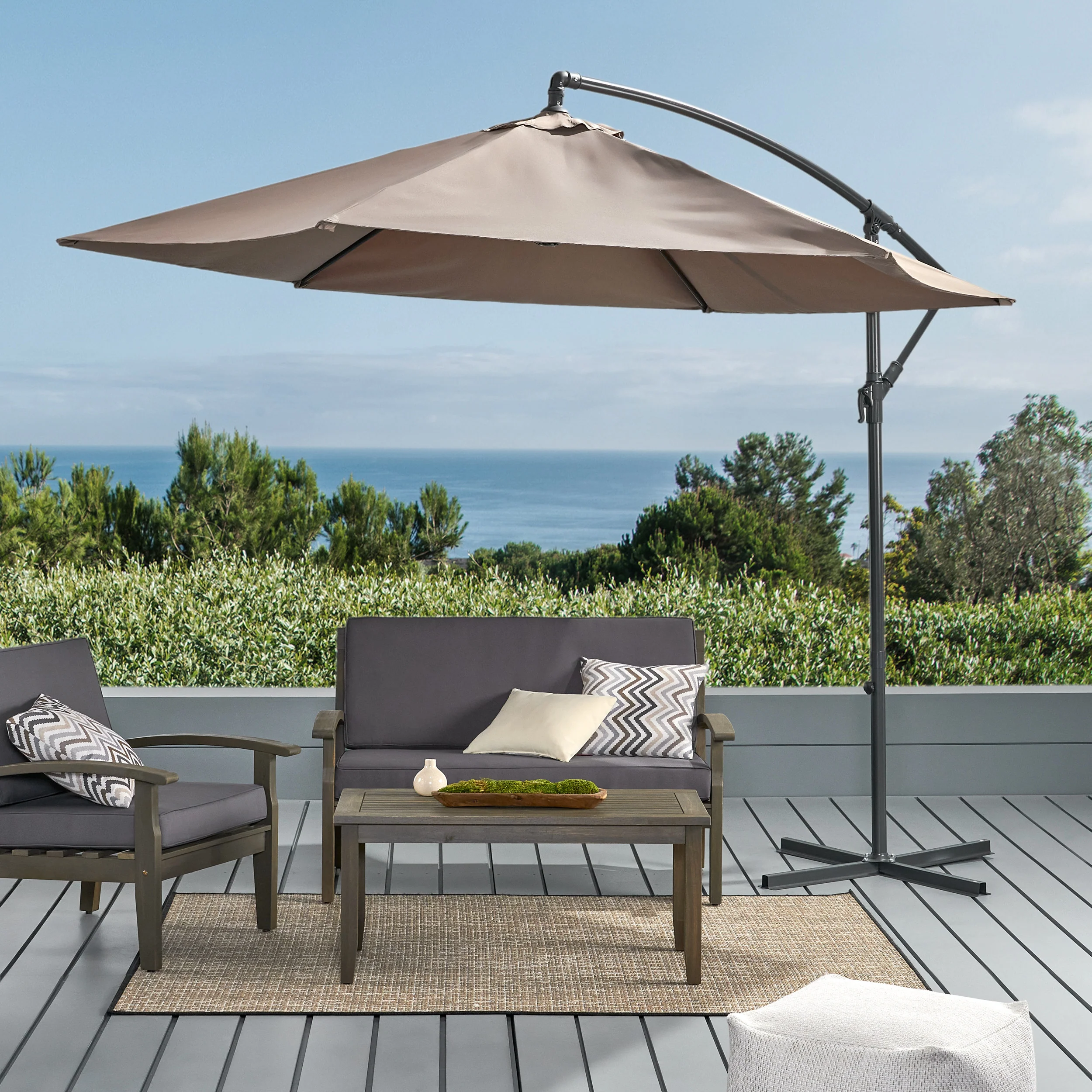 Acosta Outdoor Cantilever Patio Canopy Waterproof Umbrella - furnishings
