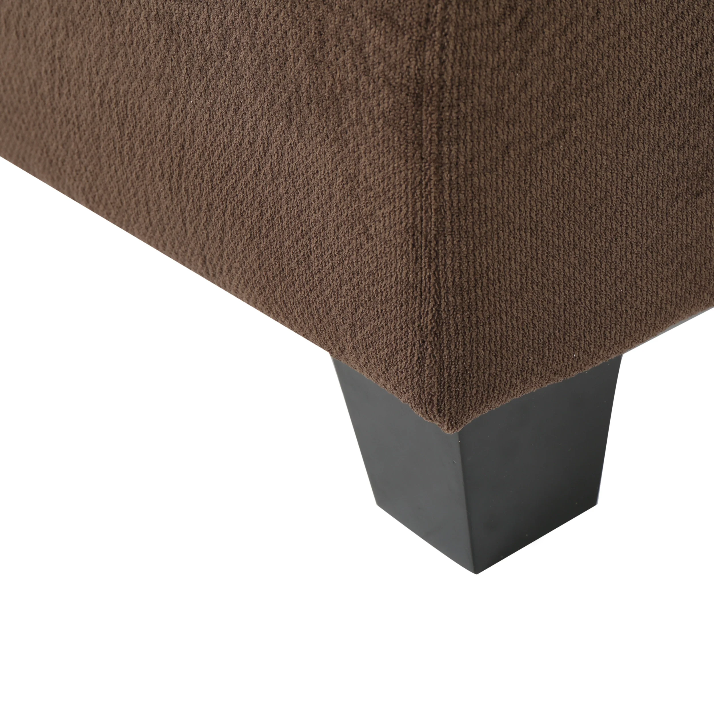 Welsh Contemporary Tufted Chocolate Brown Fabric Sectional Sofa Set - furnishings