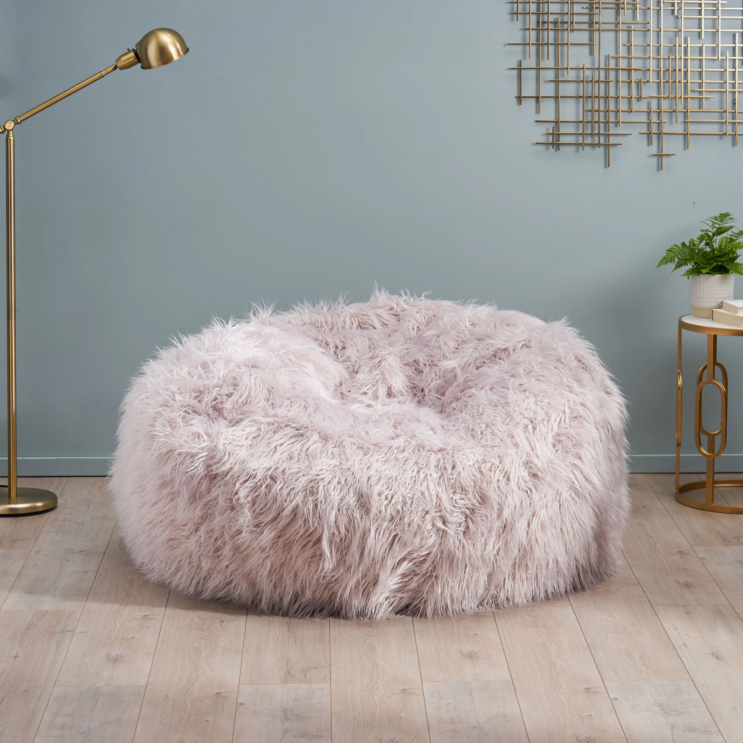 Lycus Faux Fur Bean Bag Chair - furnishings