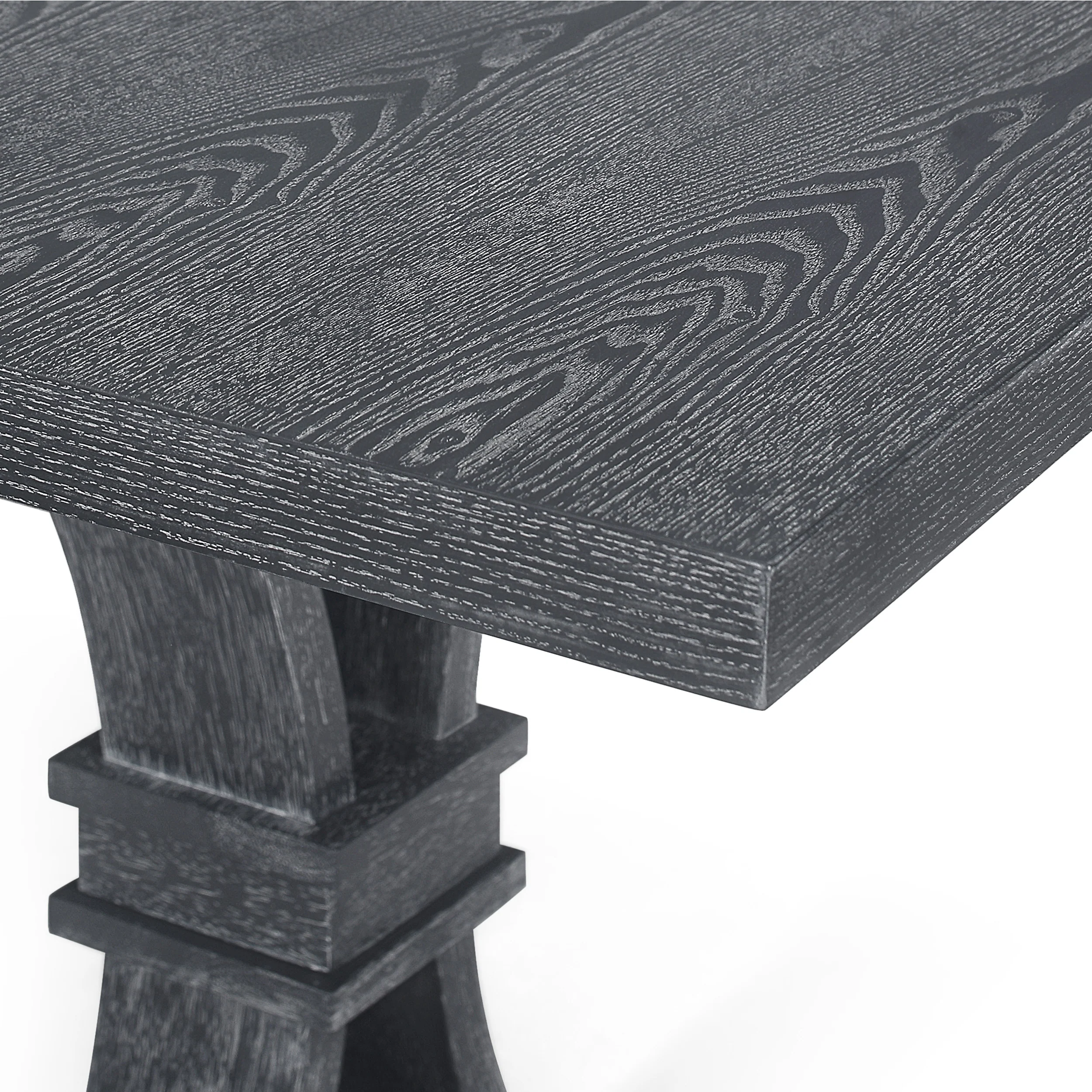 Luoma Rustic Wood Expandable Dining Table - furnishings