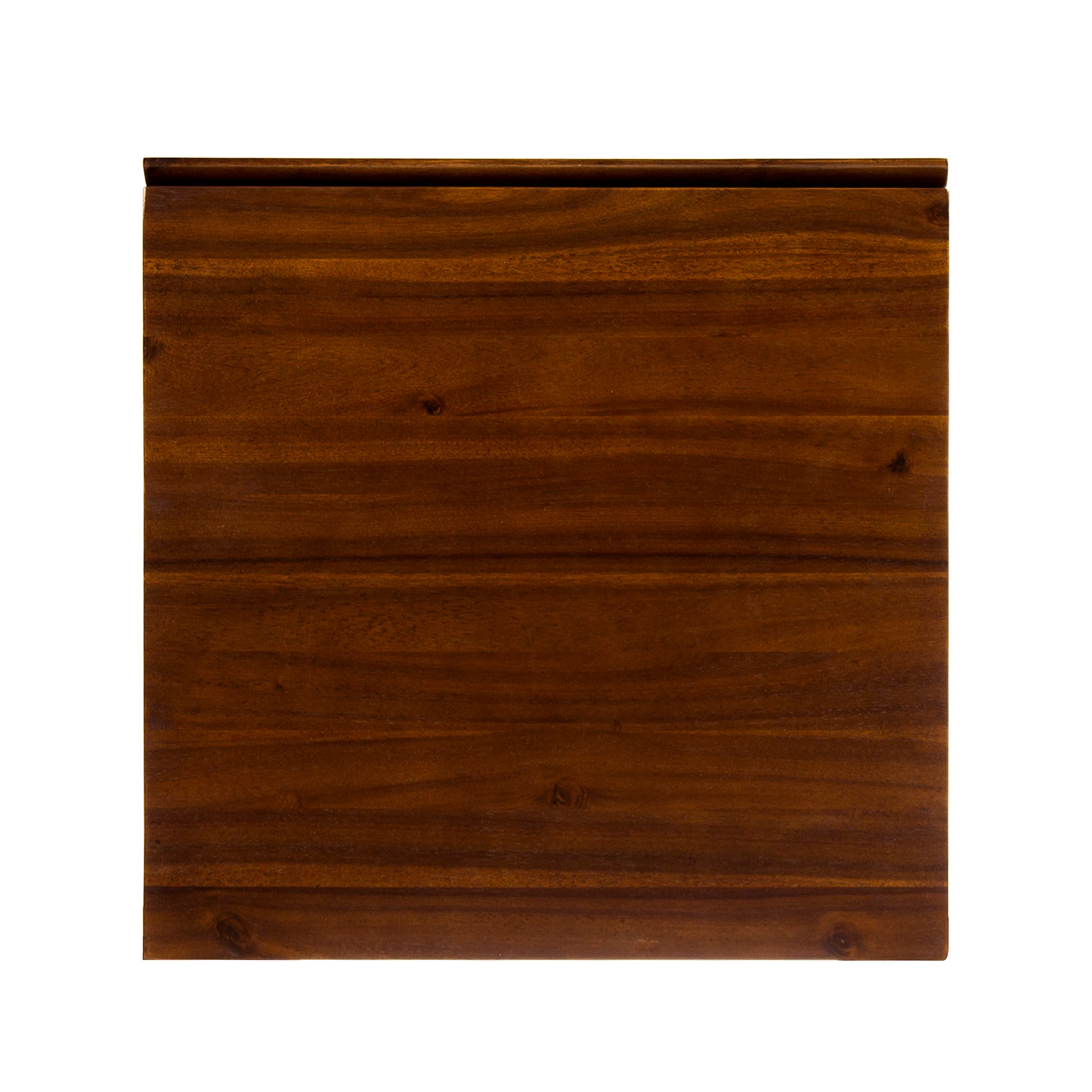 Elrod Industrial Dark Oak Acacia Wood Storage Side Table - furnishings