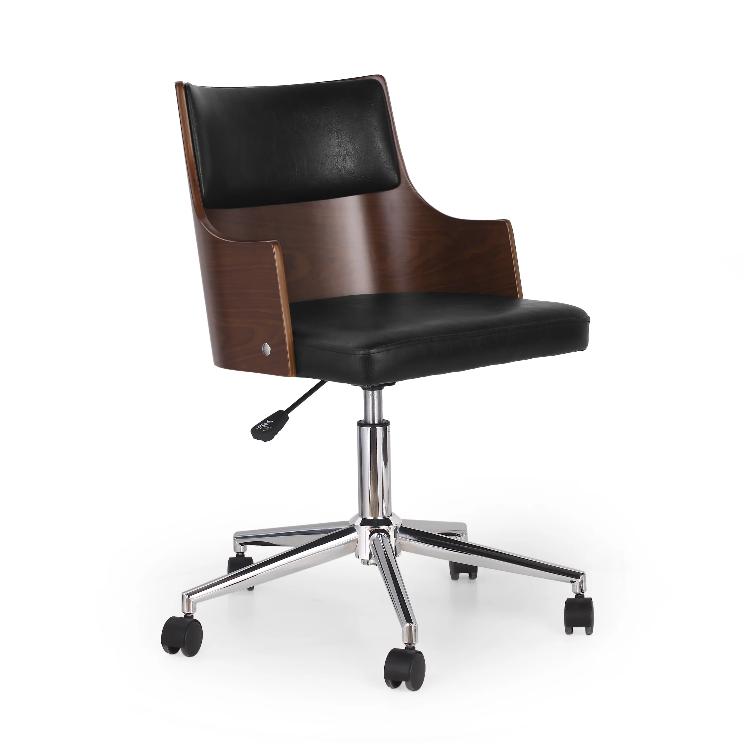 Arvilla Mid-Century Modern Upholstered Swivel Office Chair - furnishings