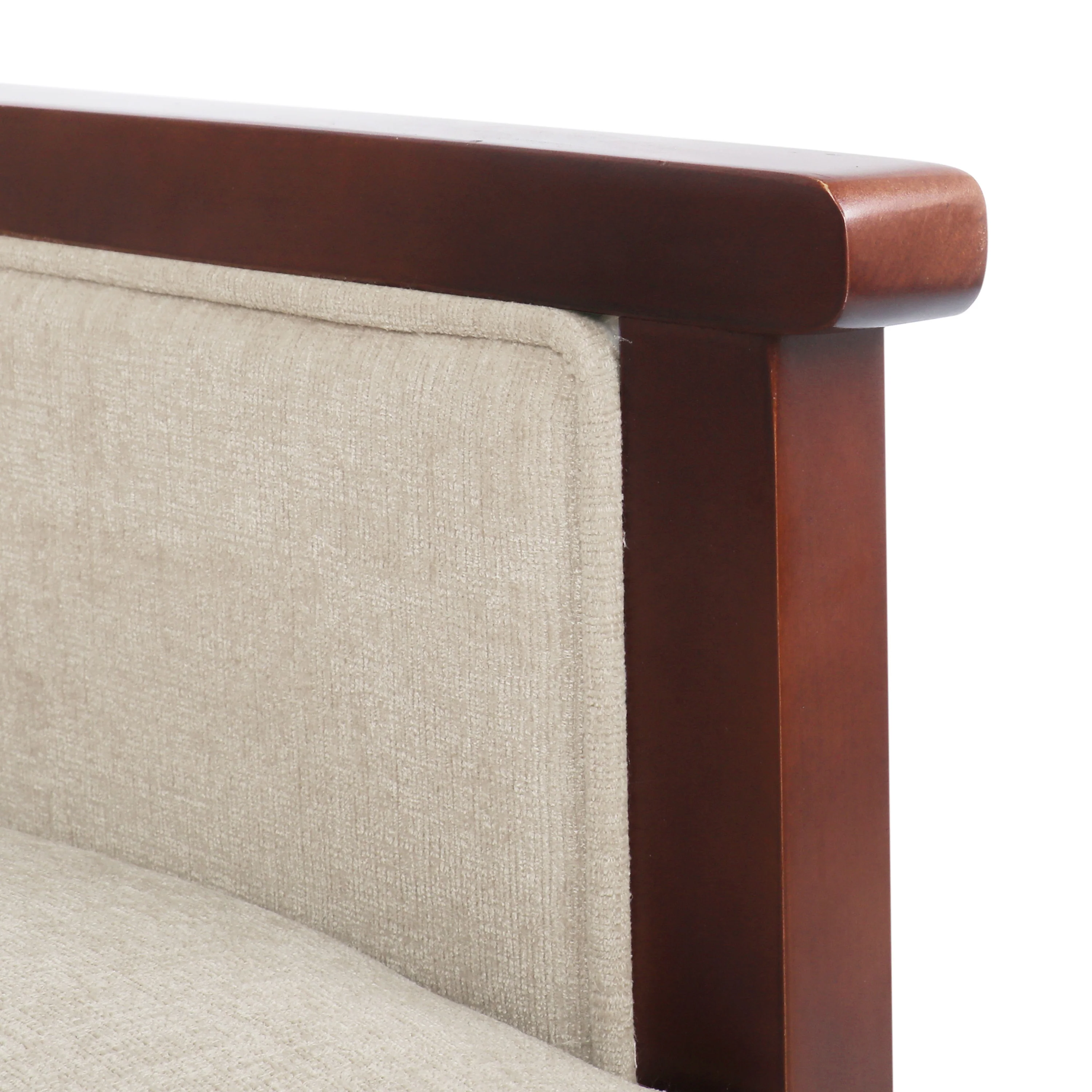 Albatros Mid Century Modern Fabric Tufted Wood Pushback Recliner - furnishings