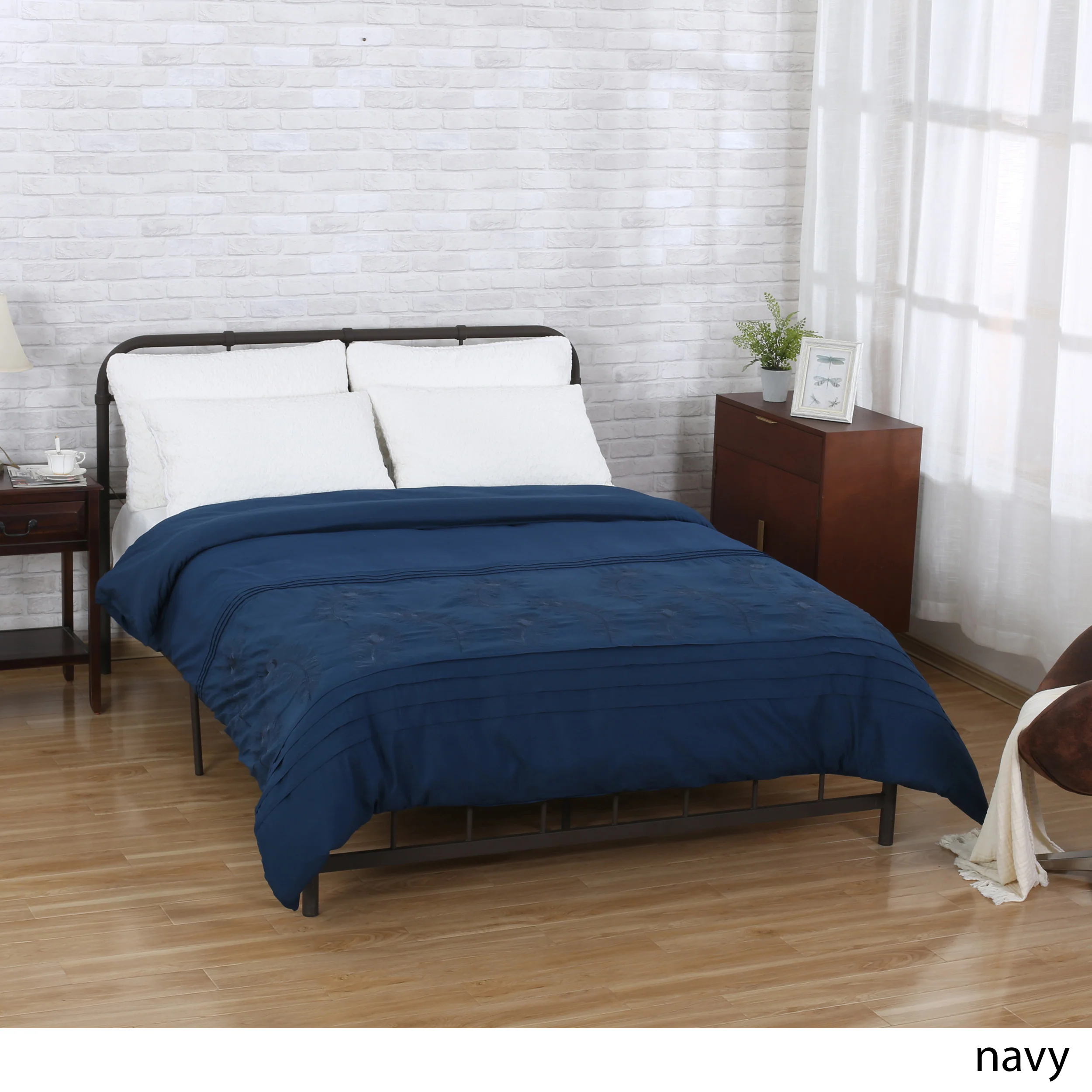 Zoey Queen Size Fabric Duvet Cover - furnishings