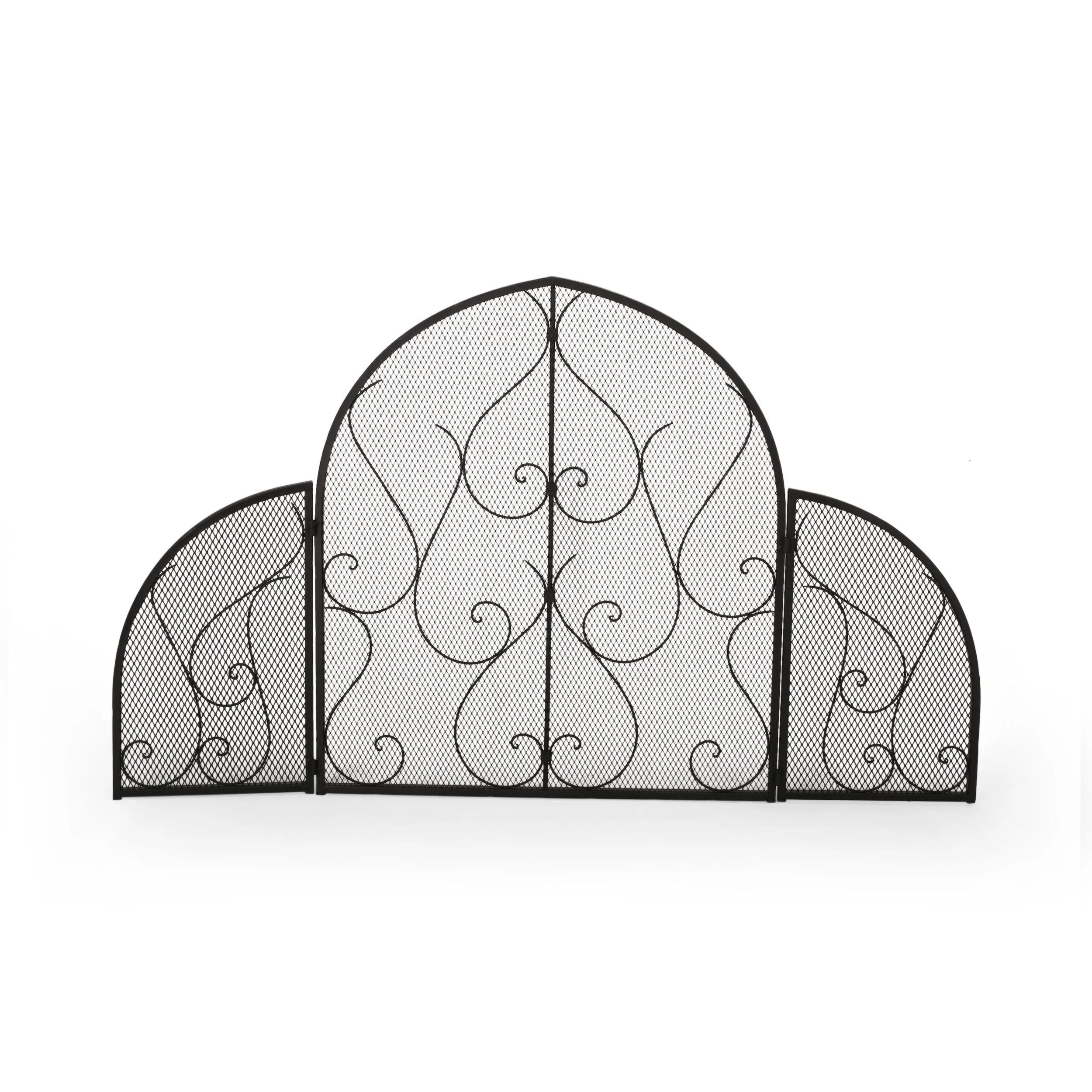 Melik Modern Iron Fireplace Screen - furnishings