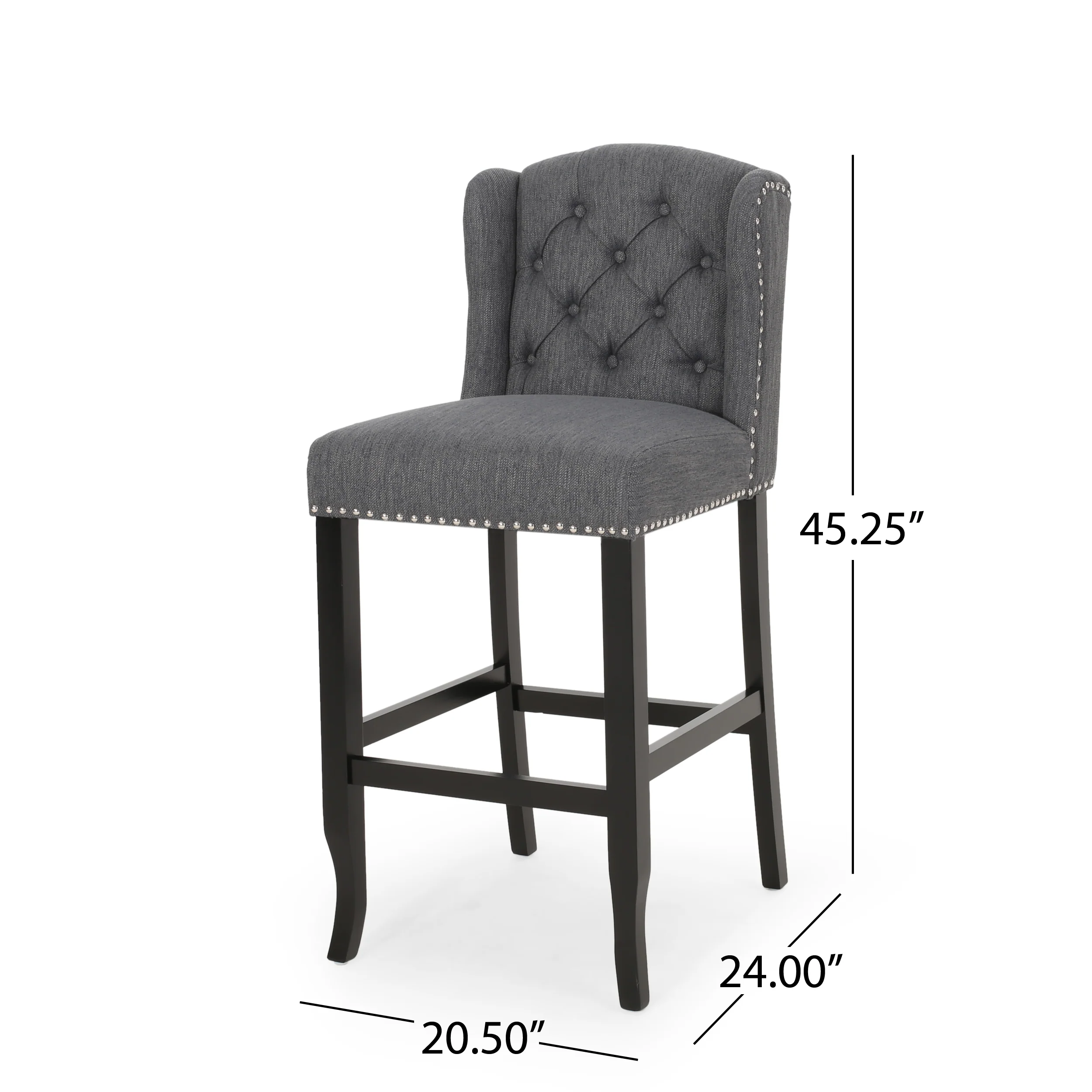 Denisa Wingback Barstool (Set of 2) - furnishings