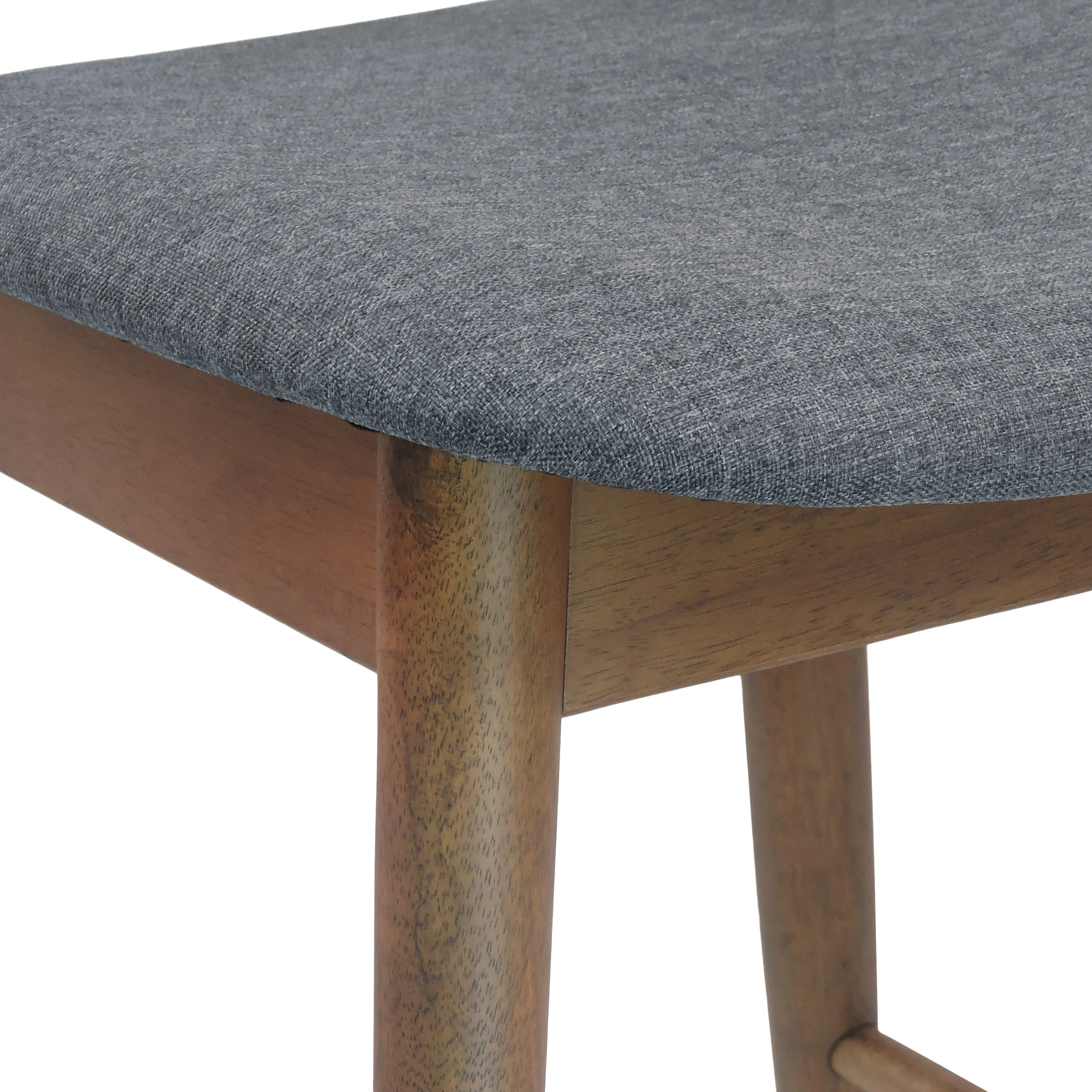 Annett Mid Century Modern Fabric Upholstered Wood 24.5 Inch Counter Stools (Set of 2) - furnishings