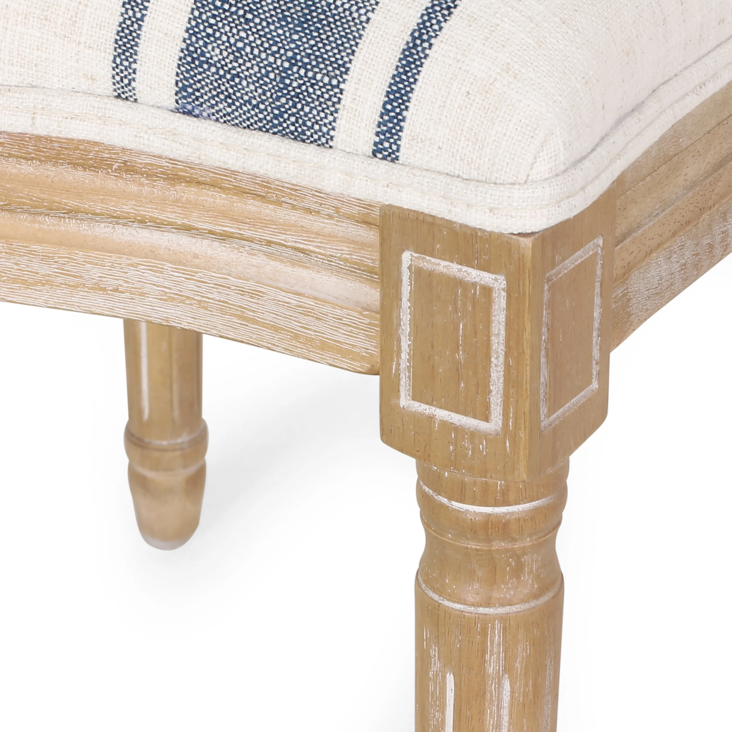 Naclerio French Country Fabric Upholstered Wood 5 Piece Dining Set - furnishings