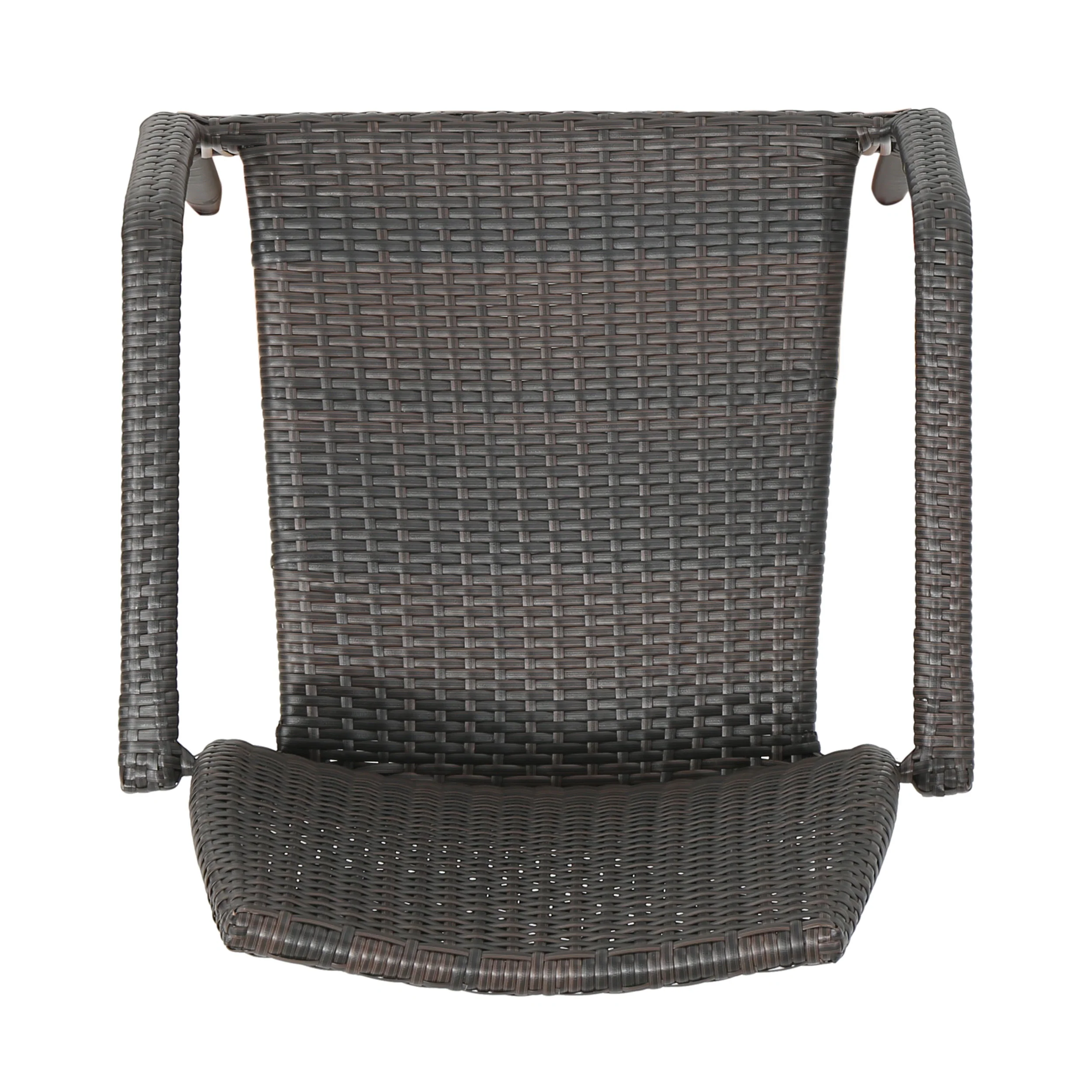 Alexi Outdoor Transitional 7-Piece Multi-Brown Wicker Dining Set with Arm Chairs - furnishings