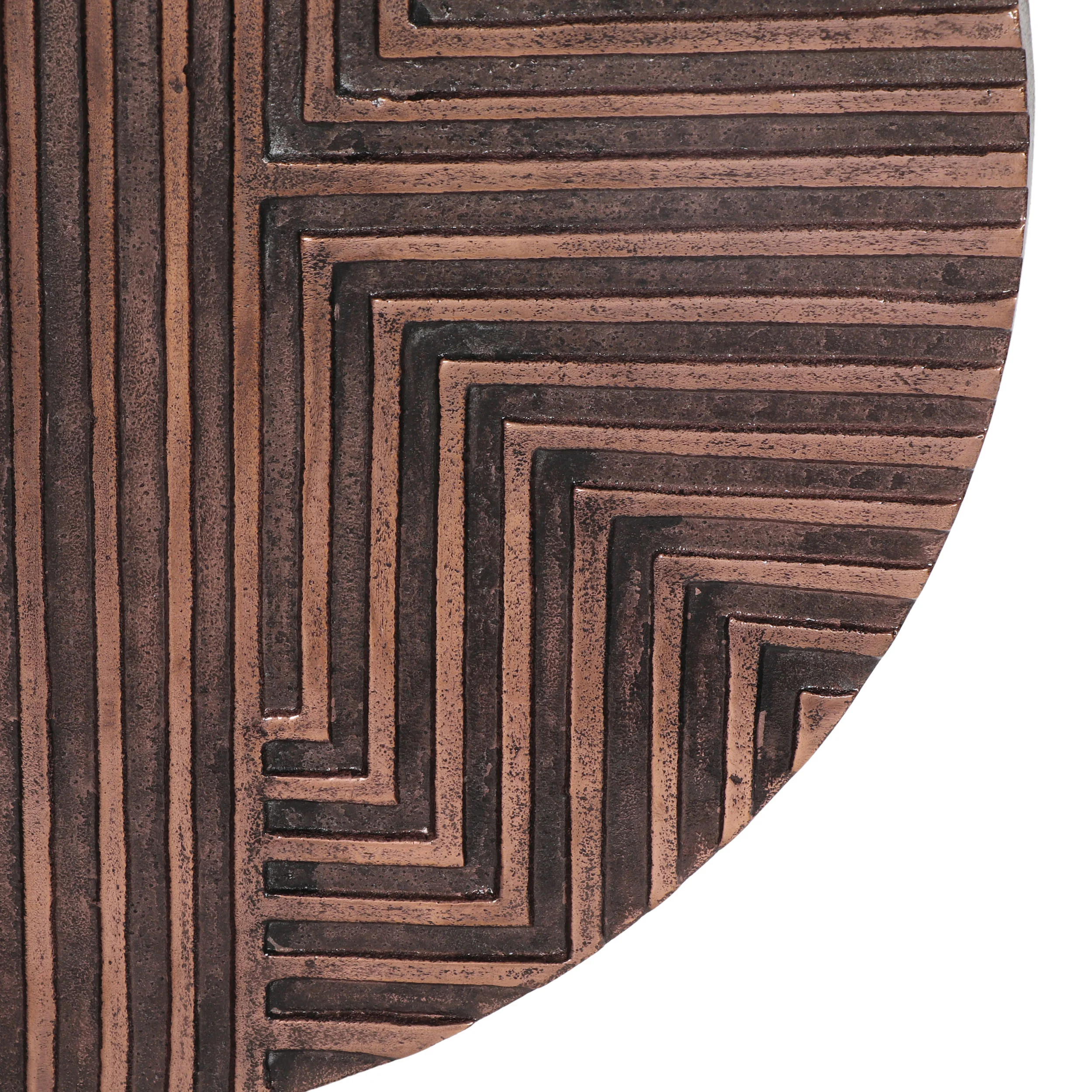 Hartwell Handmade Aluminum Plate Wall Decor, Antique Copper - furnishings