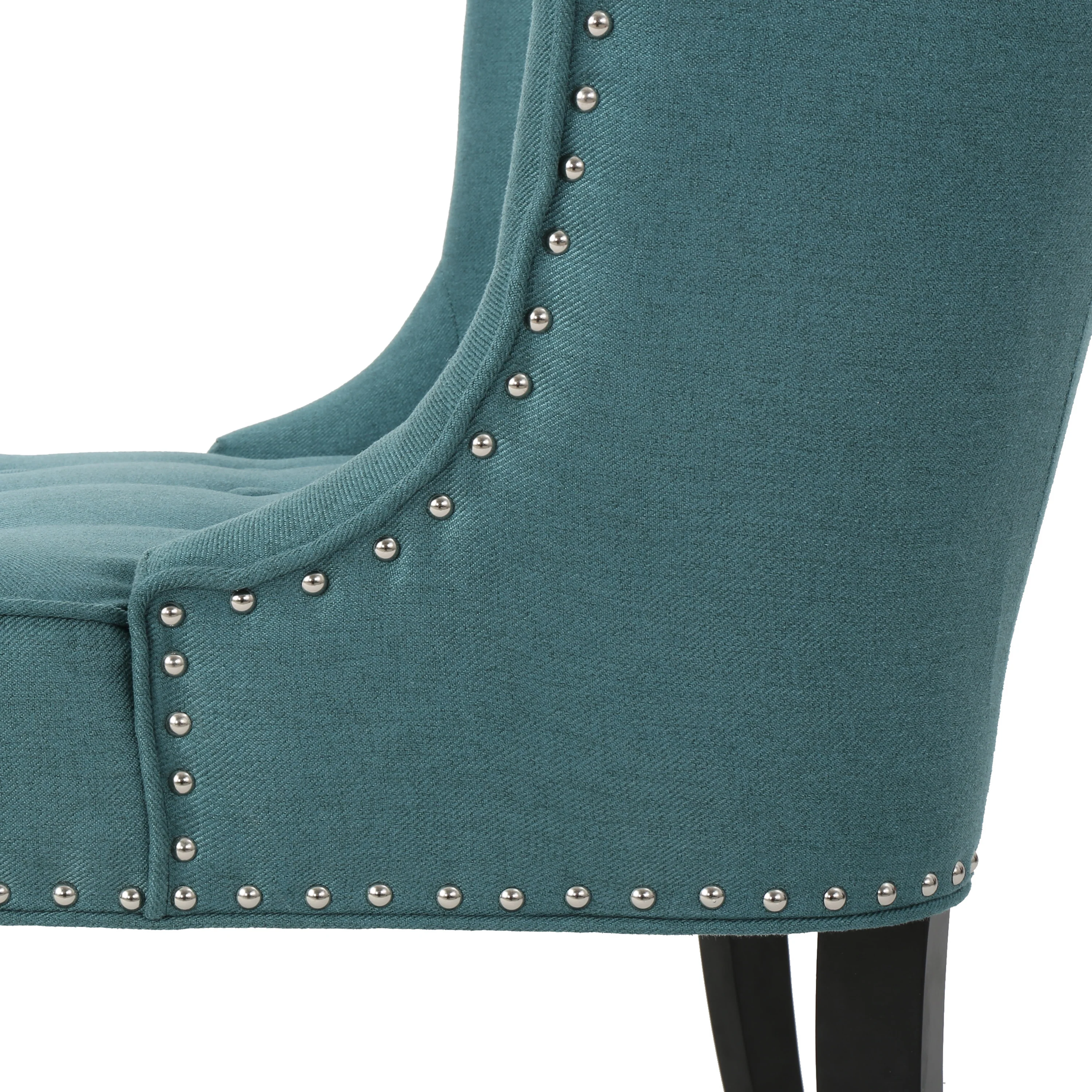 Adelina Contemporary Upholstered Accent Chair with Nailhead Trim - furnishings