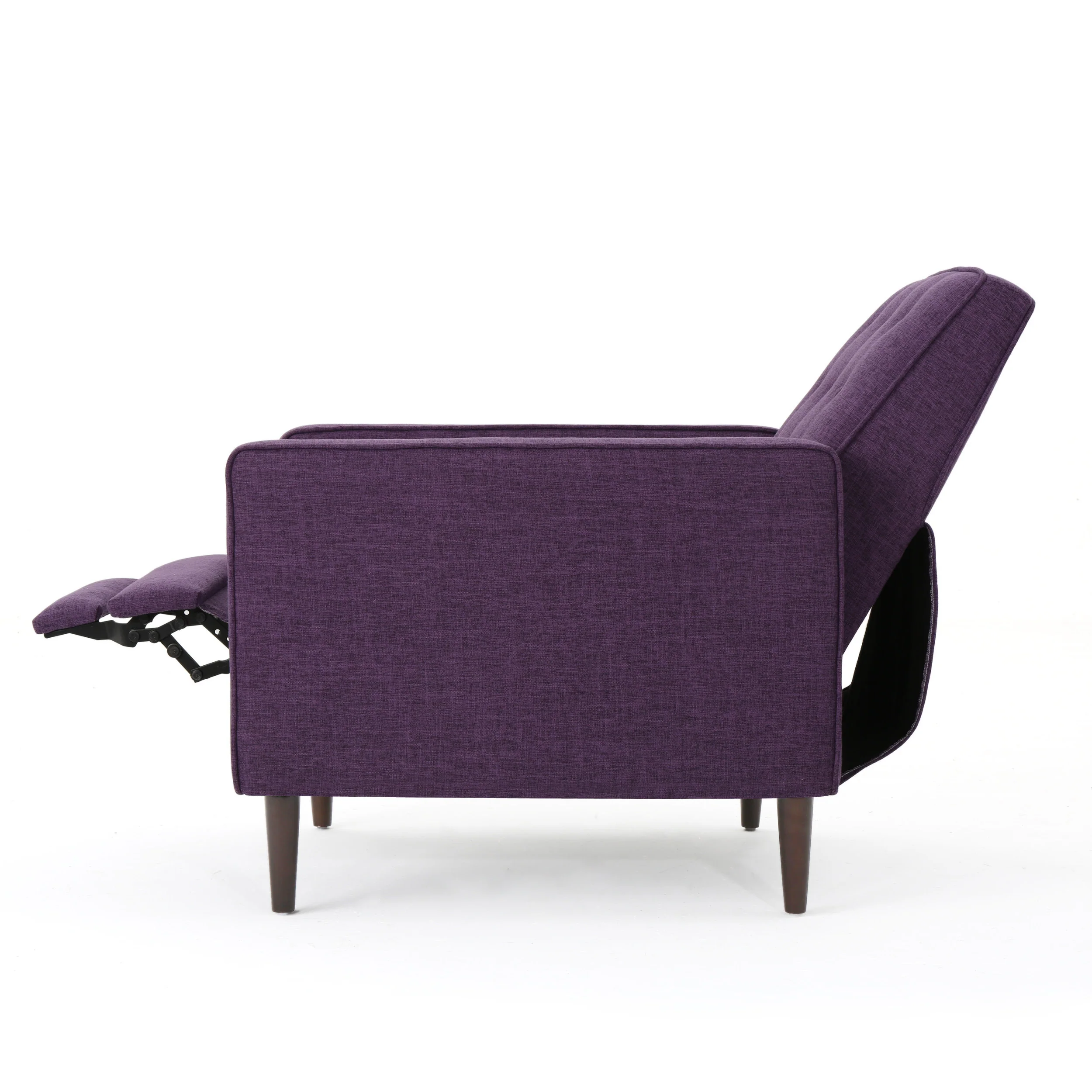 Mason Mid-Century Modern Tufted Back Fabric Recliner - furnishings