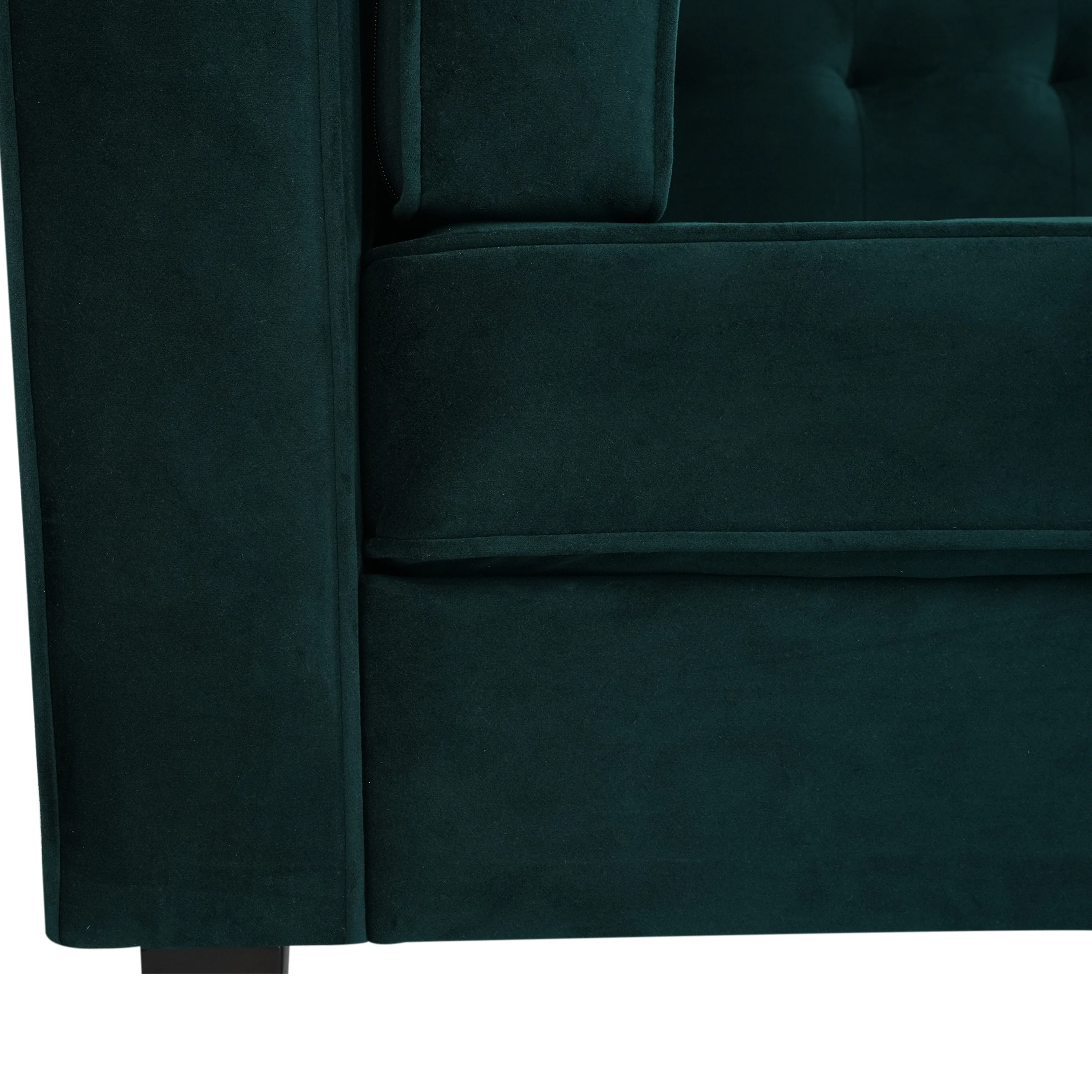 Sororia Velvet 3-Seater Low Profile Sofa - furnishings