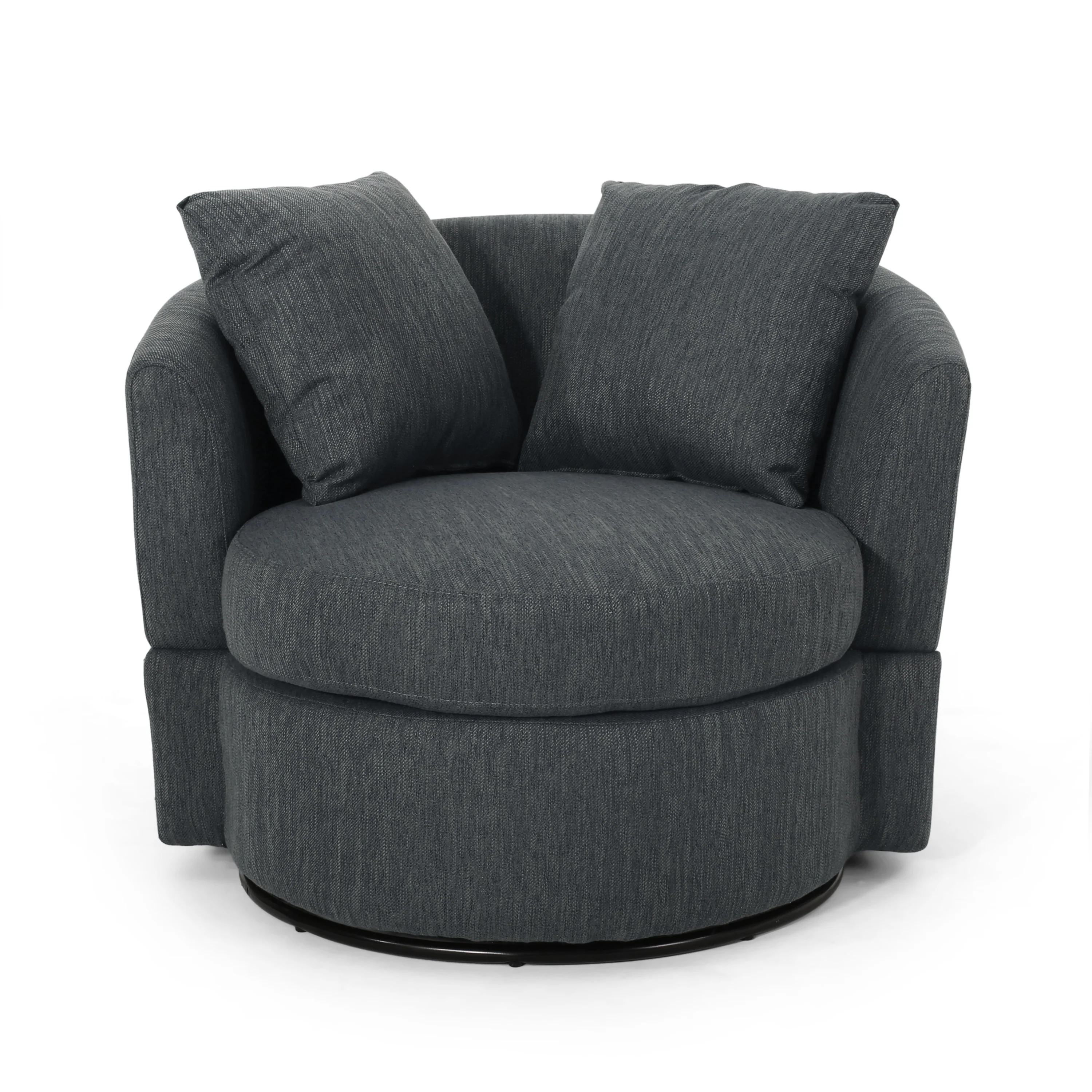 Dawson Contemporary Upholstered Swivel Club Chair - furnishings