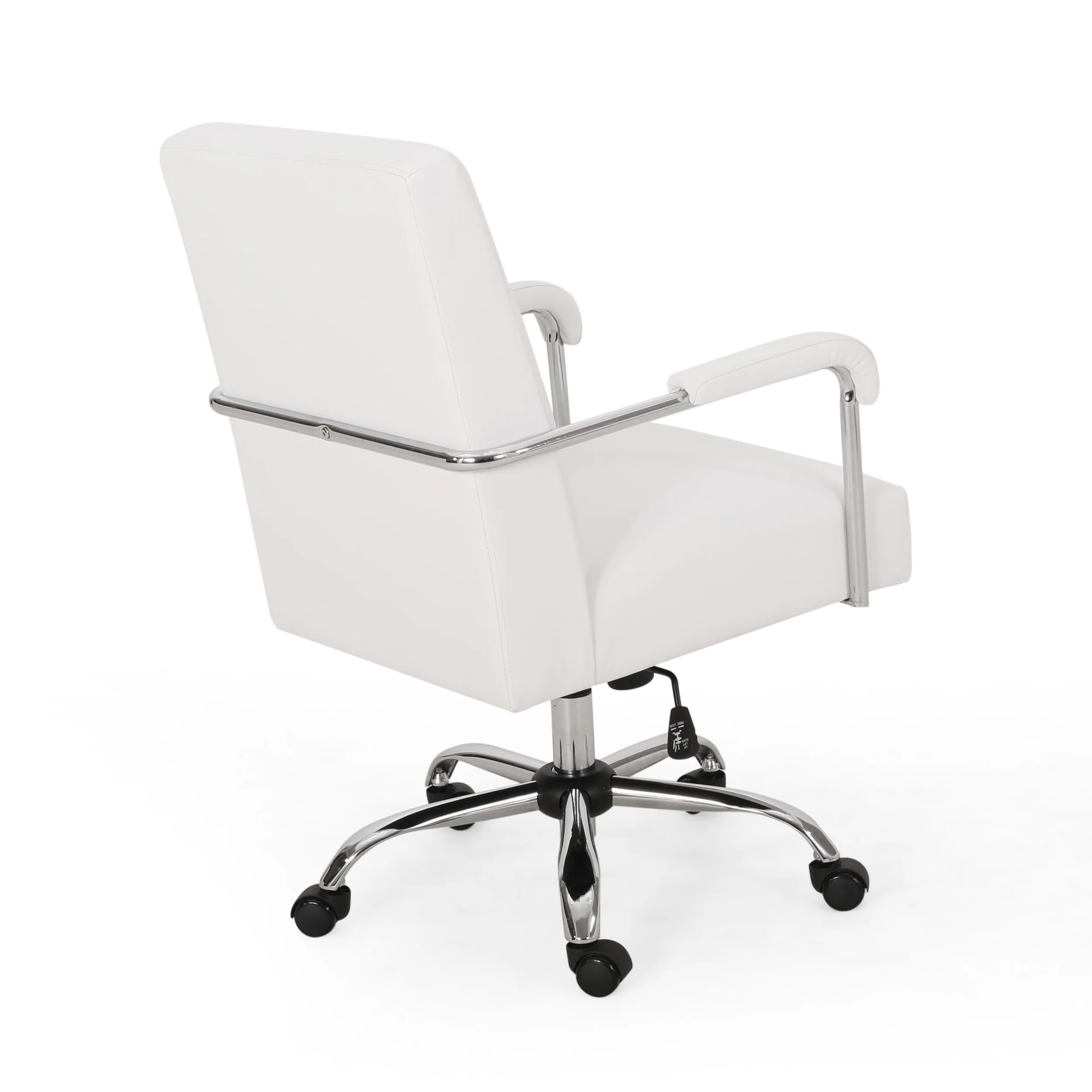 Elke Modern Channel Stitched Swivel Office Lift Chair - furnishings