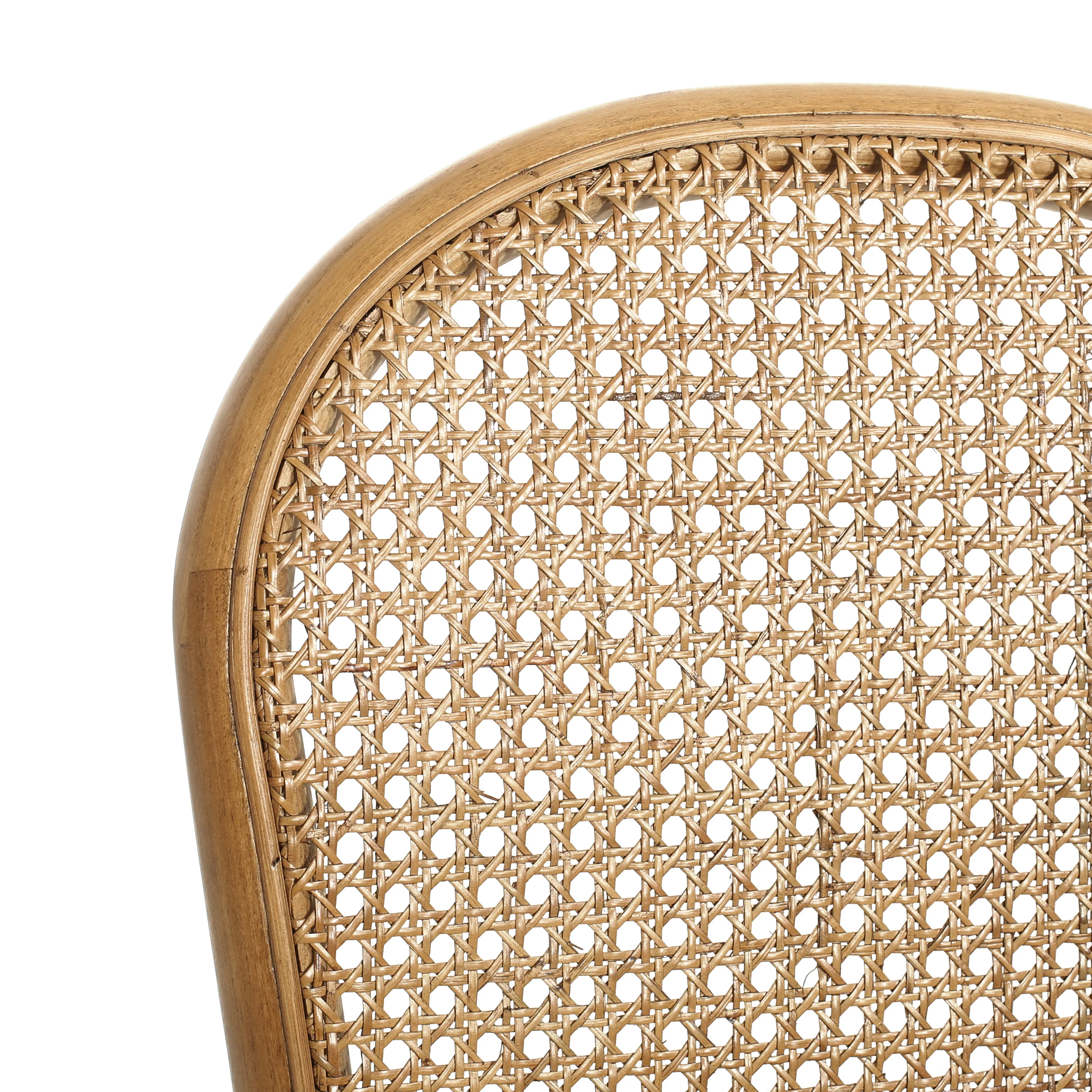 Torin Wood Dining Chair with Cane Rattan Wood Webbing - furnishings