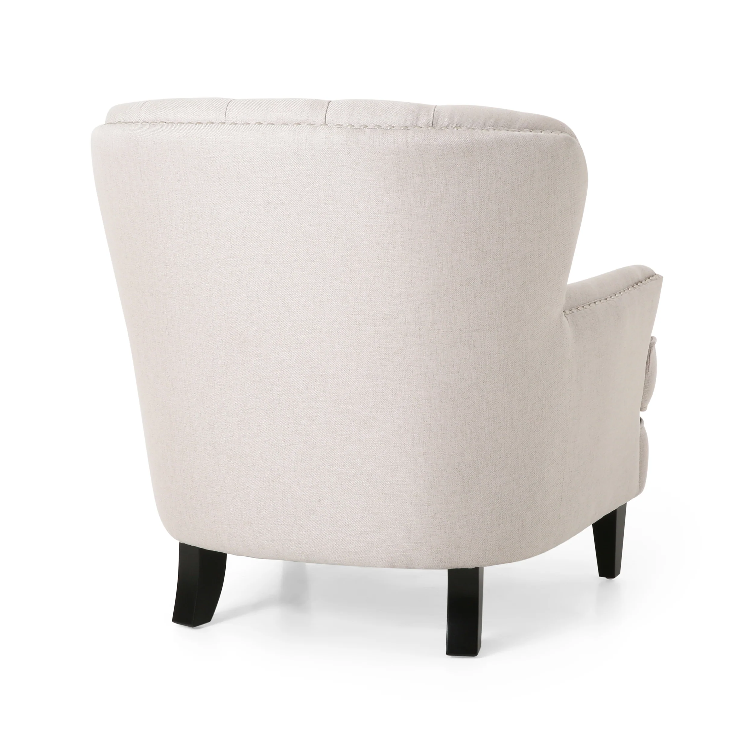 Jaxen Contemporary Tufted Fabric Club Chair and Ottoman Set - furnishings