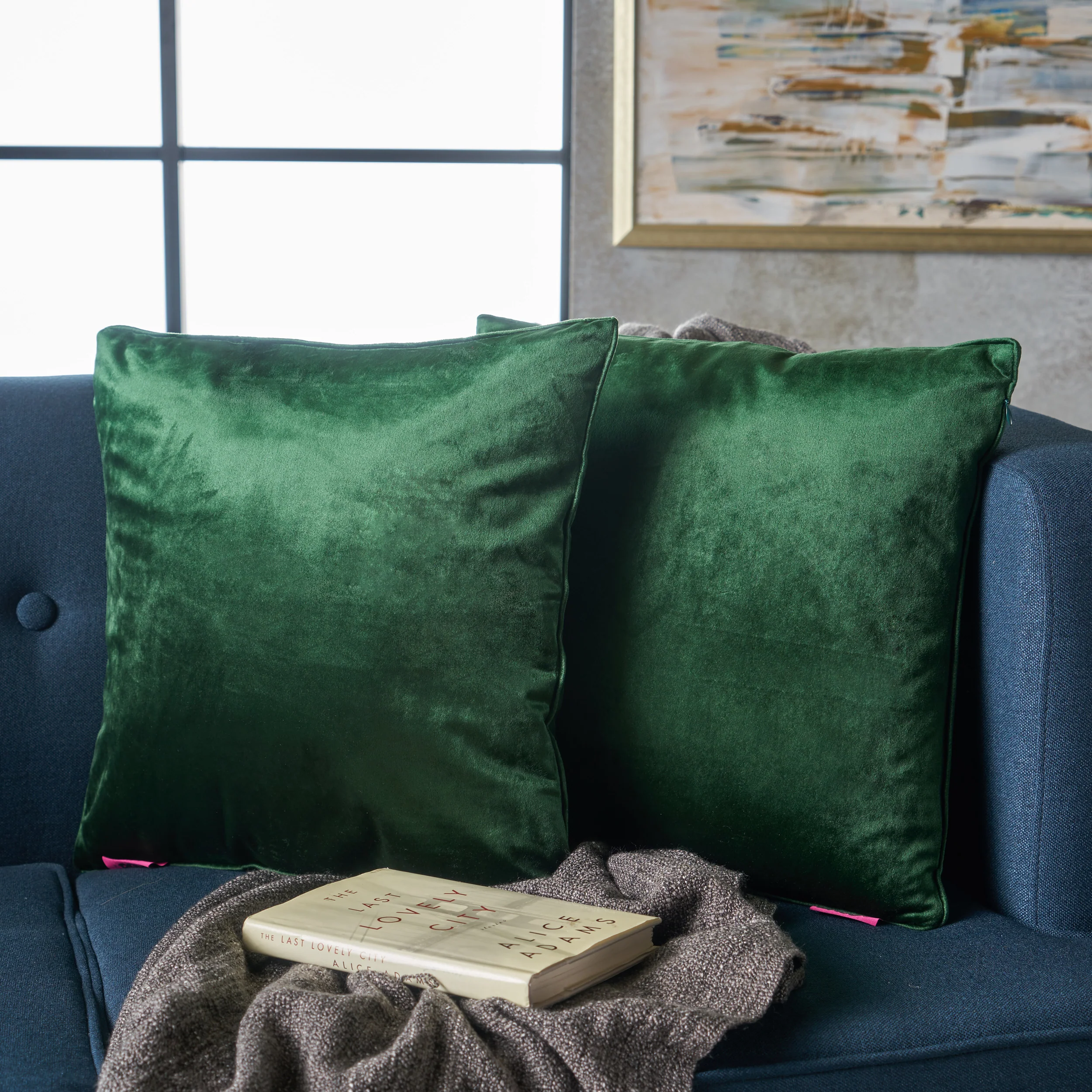 Velvin Modern Fabric Throw Pillows (Set of 2) - furnishings
