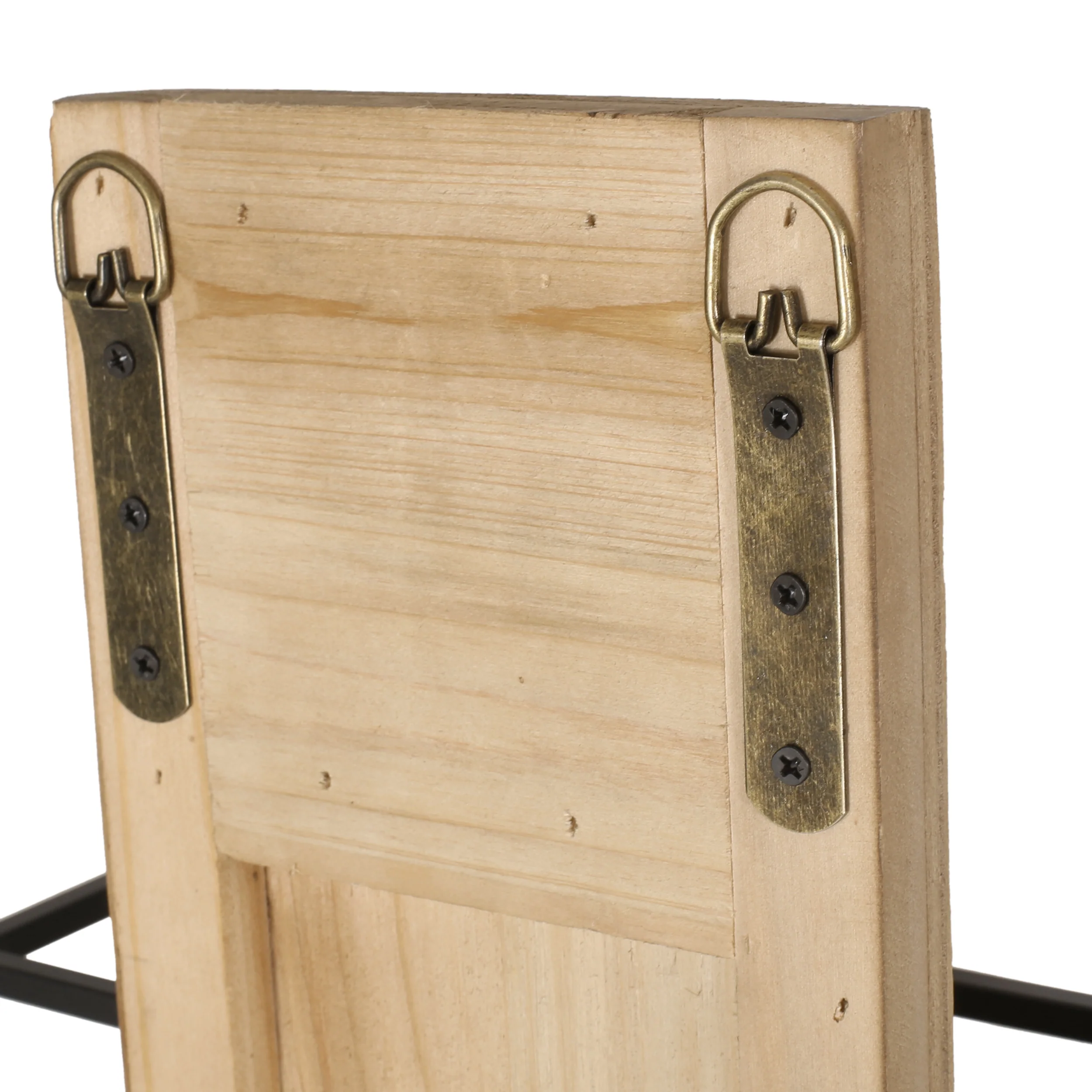 Boster Modern Industrial 8 Bottle Wall Mounted Wine Rack, Natural and Black - furnishings