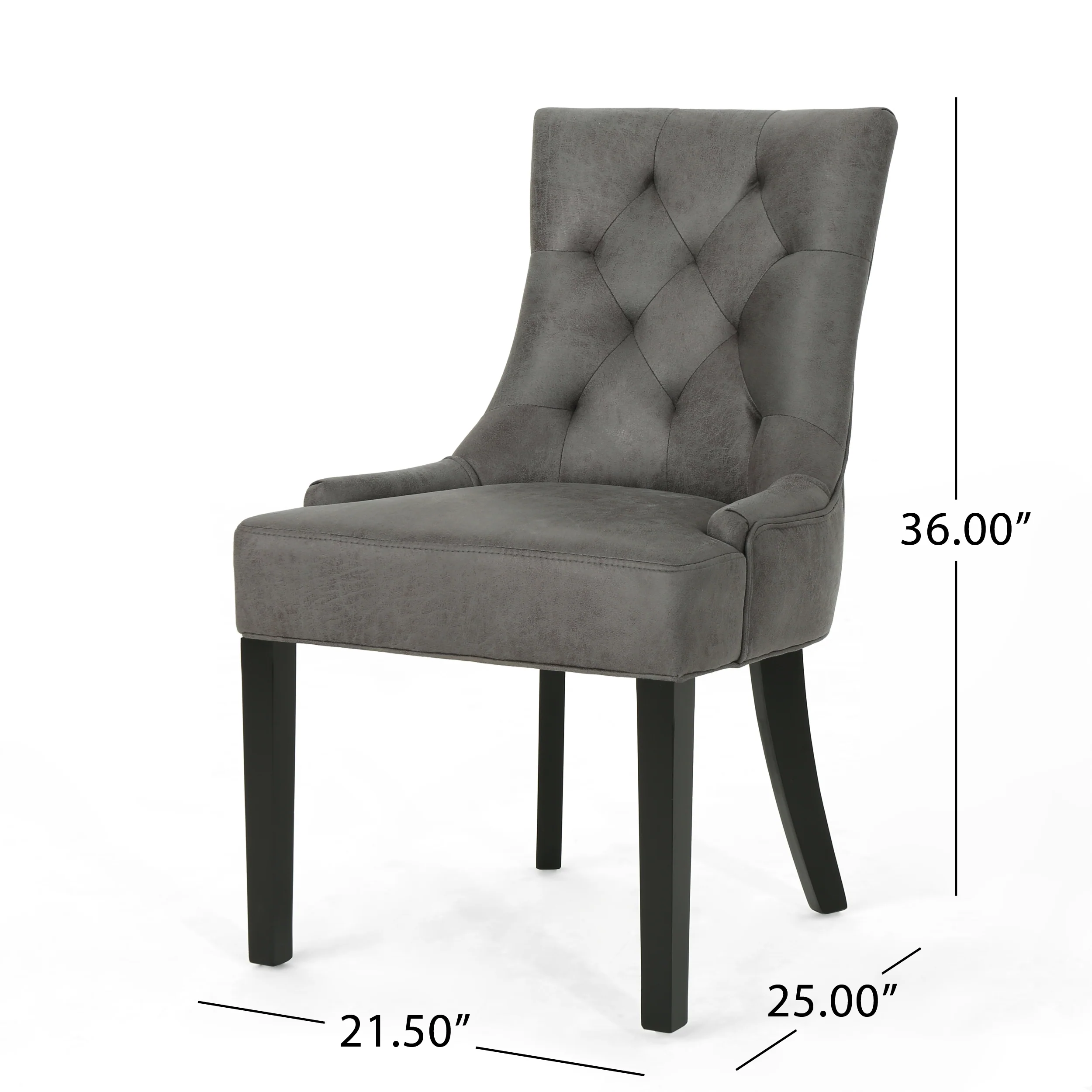 Sarah Traditional Microfiber Dining Chairs (Set of 2) - furnishings