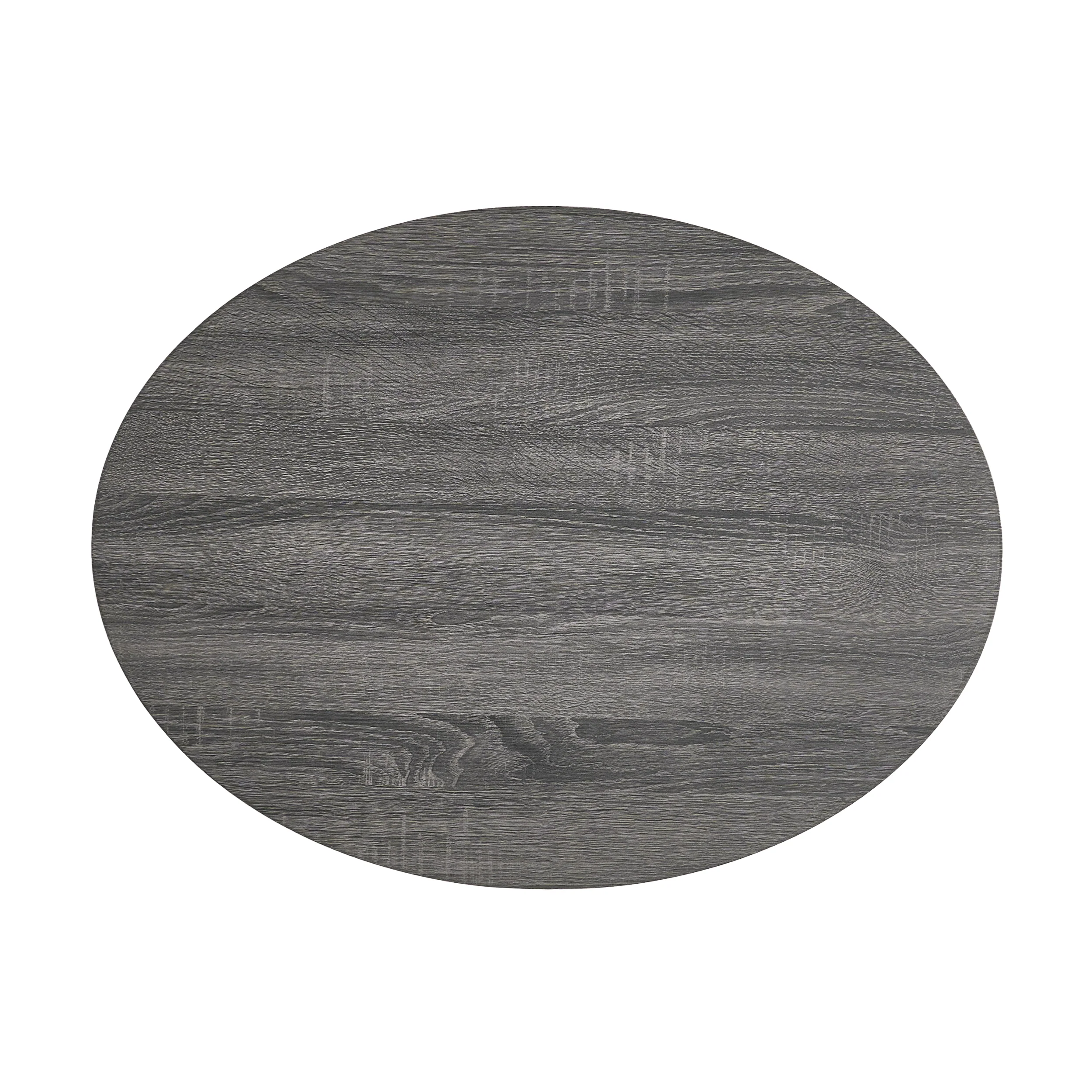 Lenox Modern Oval Black Oak Finish Faux Wood Rotating Coffee Table - furnishings