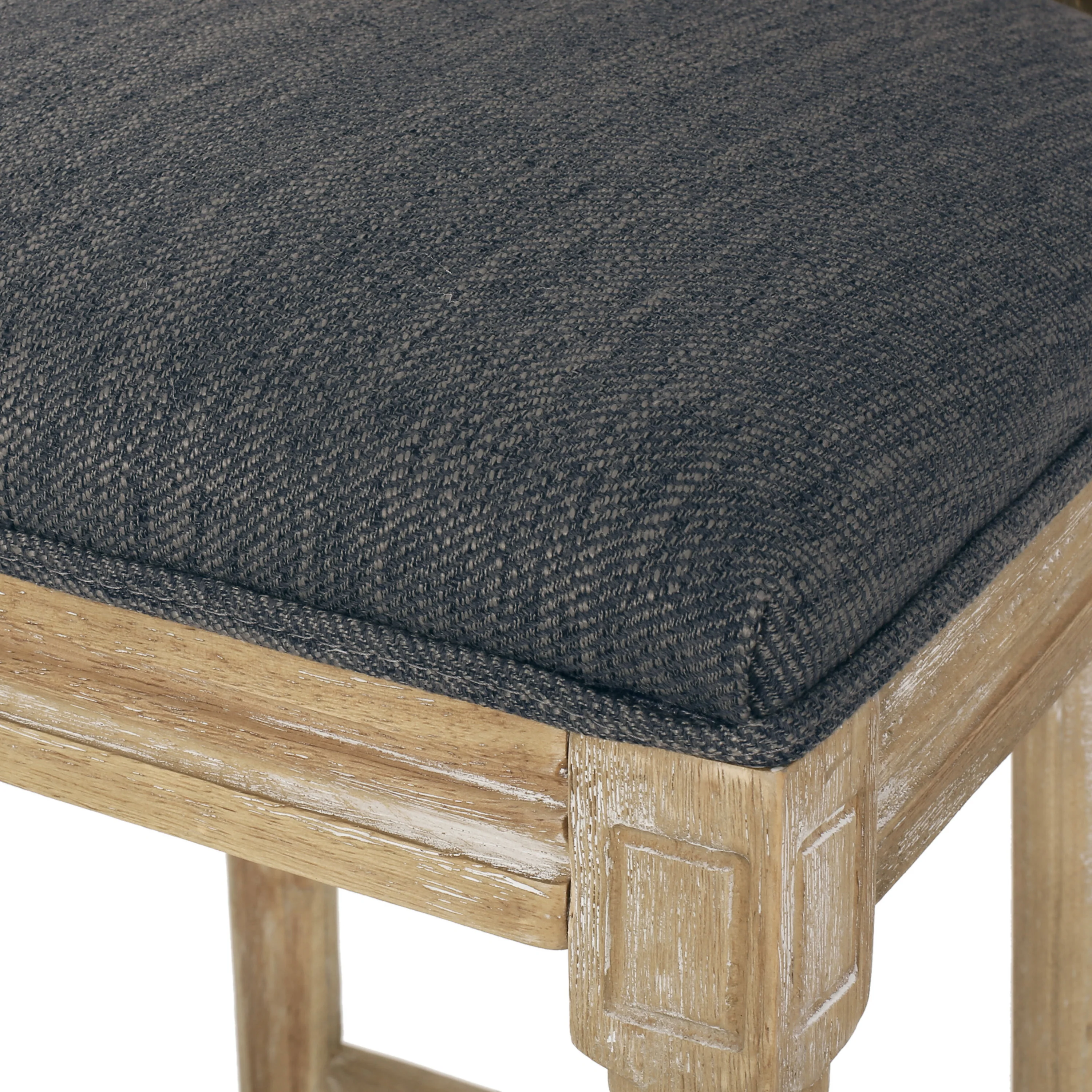 Salton French Country Wooden Barstools with Upholstered Seating (Set of 2) - furnishings