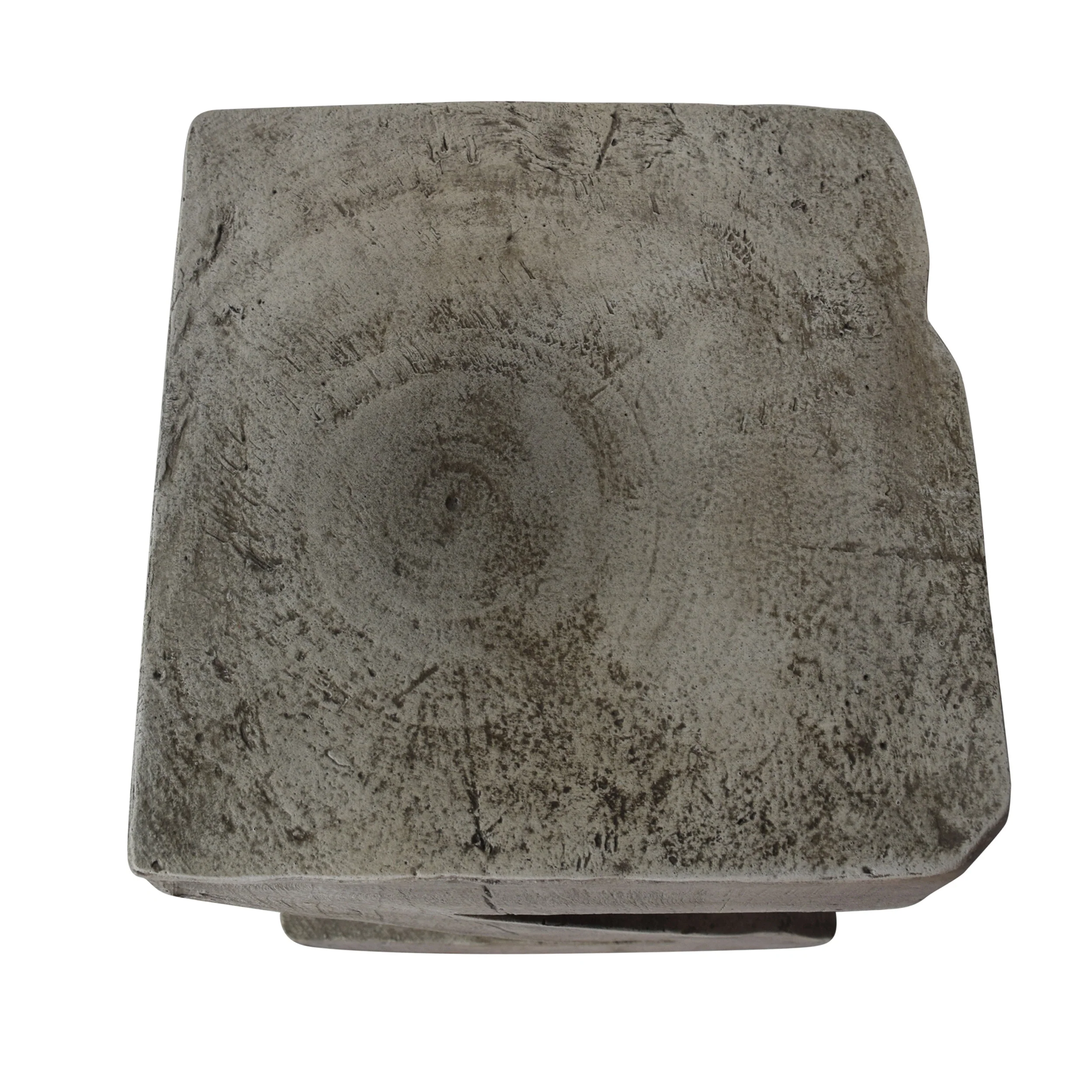 Ligia Modern Z-Shaped Lightweight Concrete Accent Side Table - furnishings