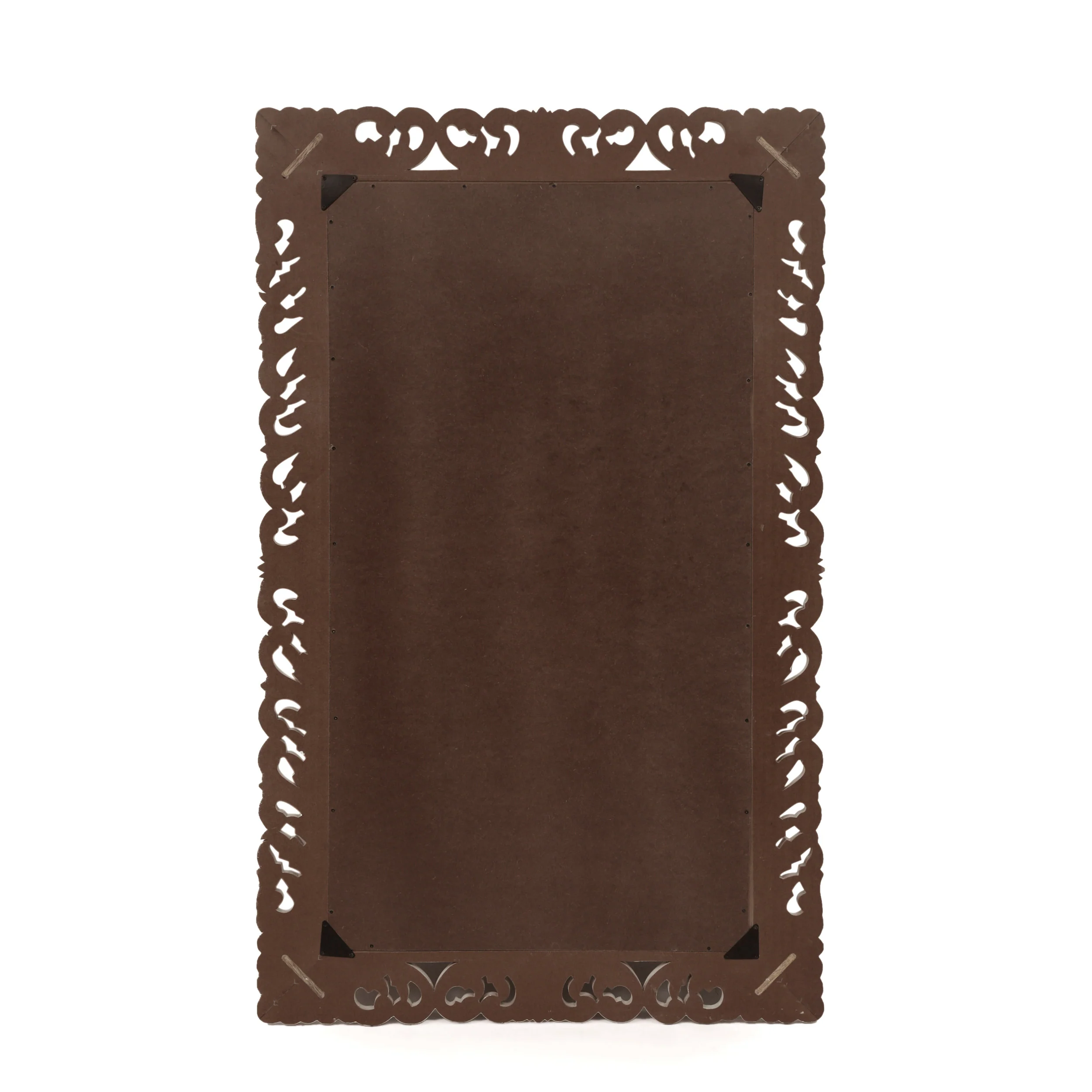 Negley Traditional Handcrafted Standing Mirror, White - furnishings