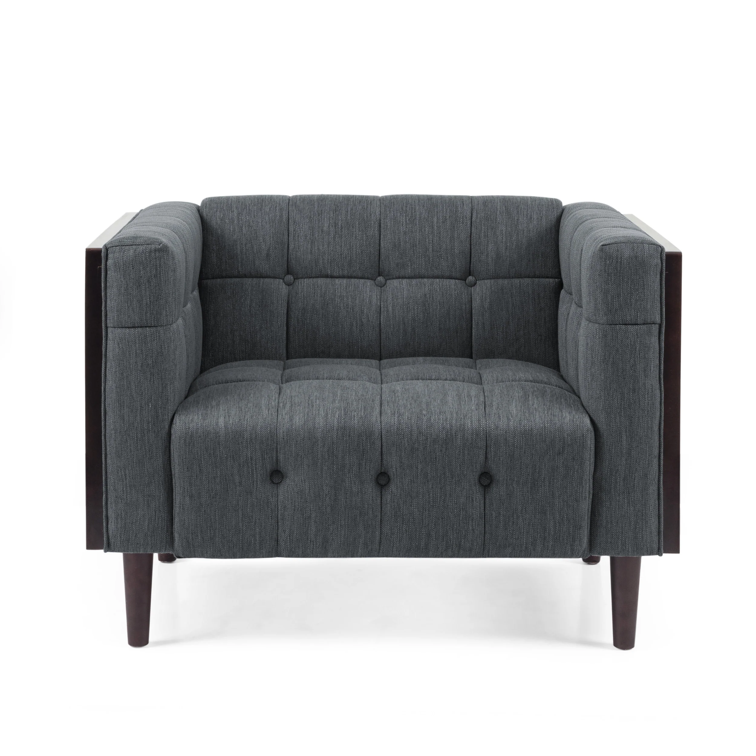 Croton Contemporary Tufted Club Chairs, Set of 2 - furnishings