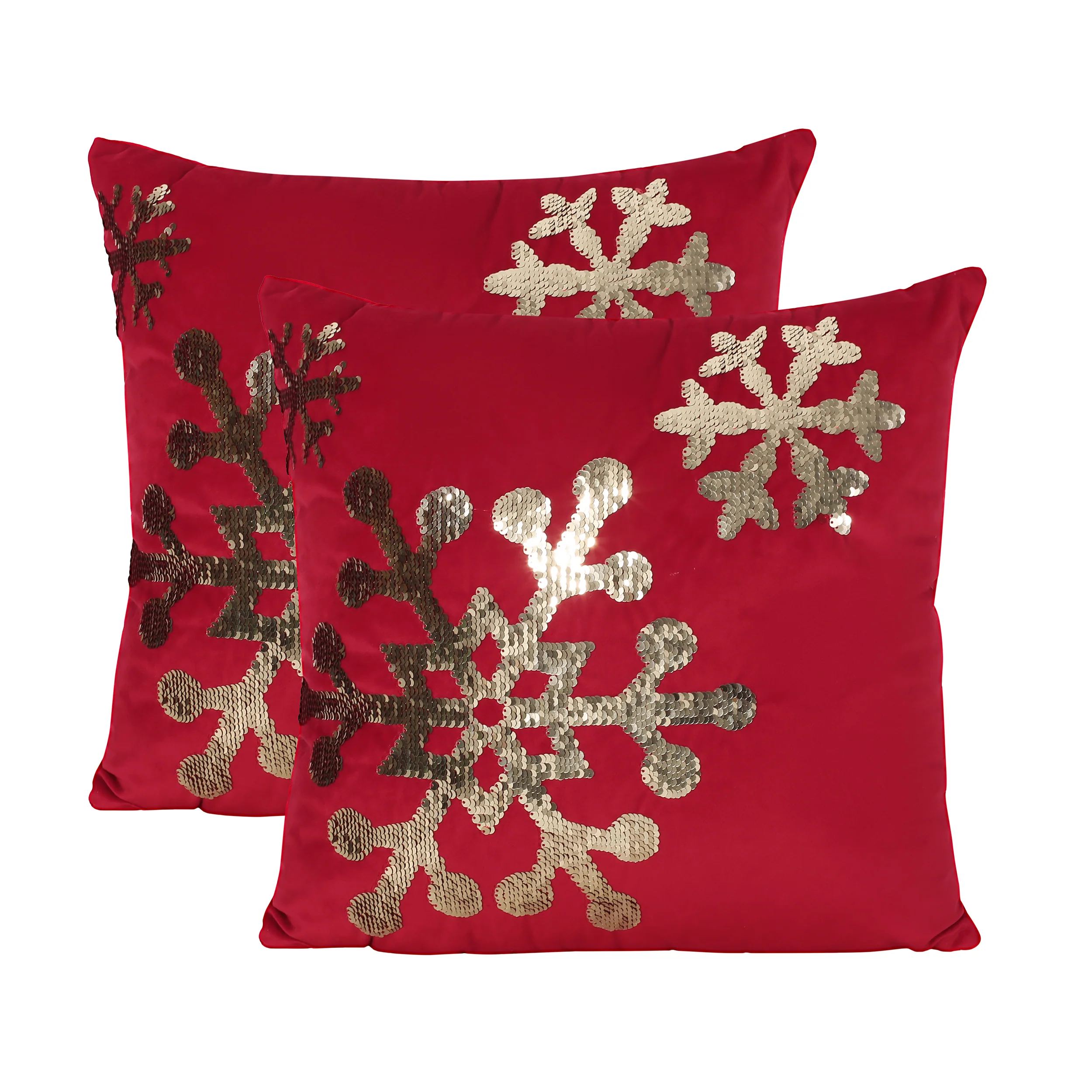 Geary Glam Velvet Christmas Throw Pillow - furnishings