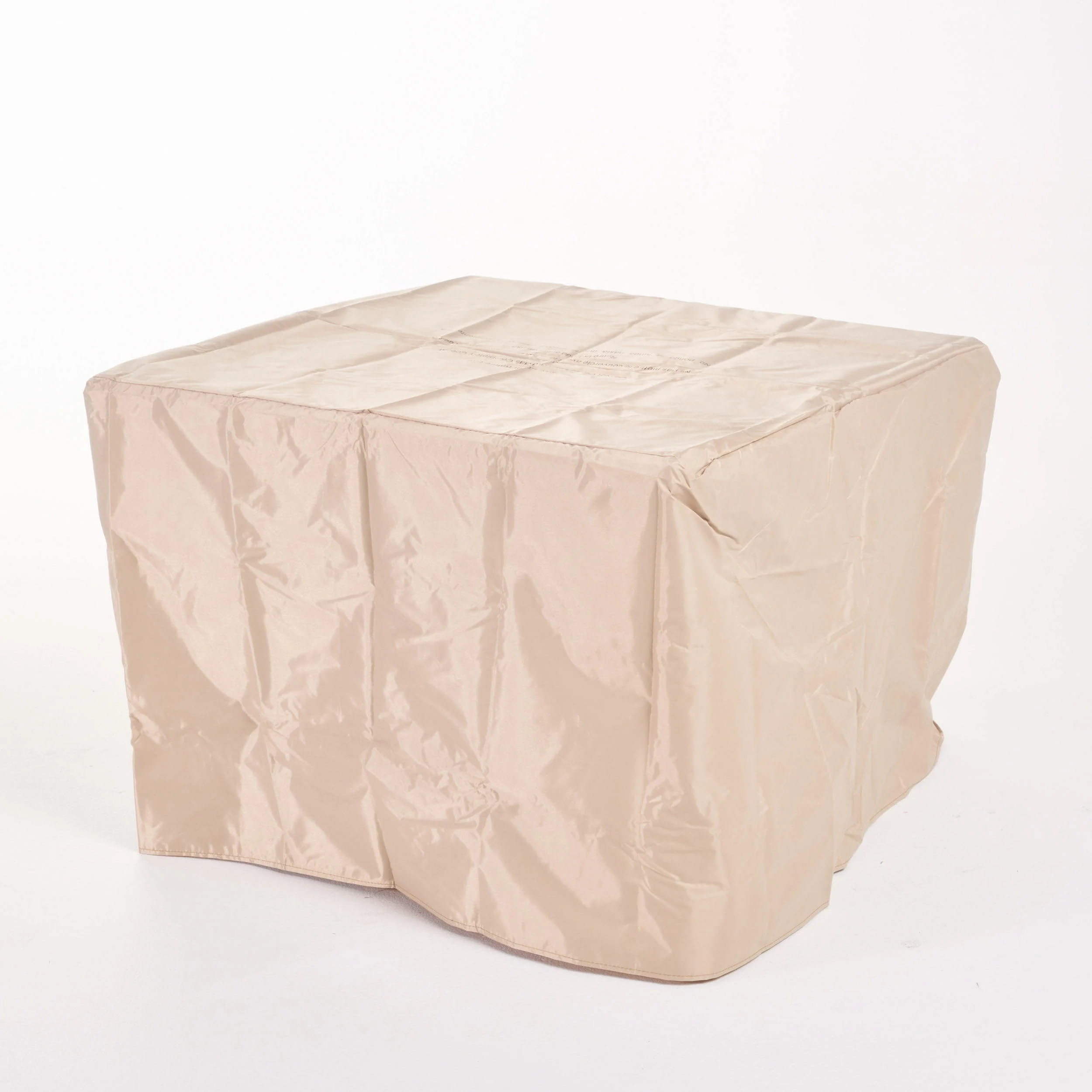 Tompkins Outdoor Square Brown Lightweight Concrete Fire Pit with Wood Design - furnishings