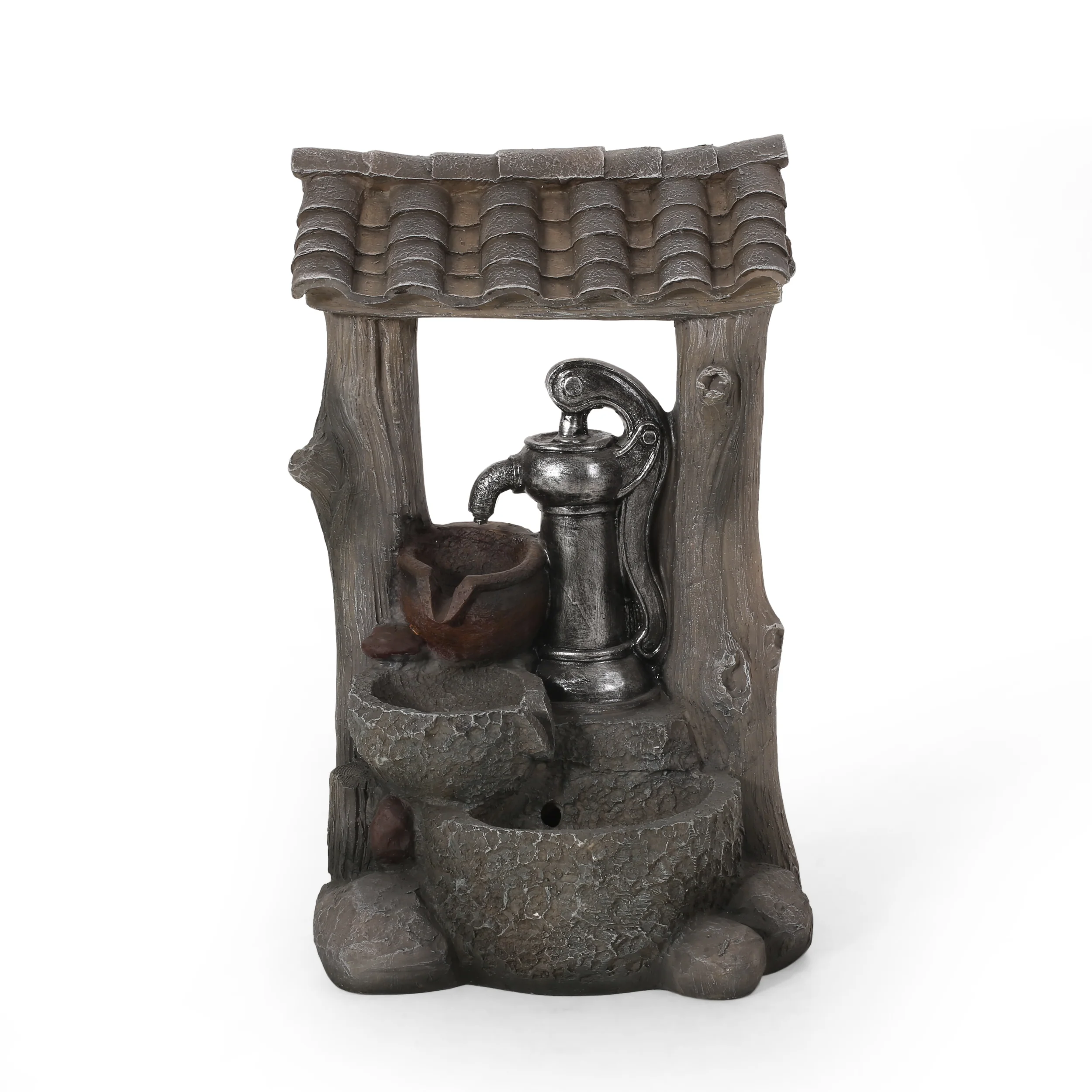 Annecy Outdoor 3 Tier Water Pump Fountain - furnishings