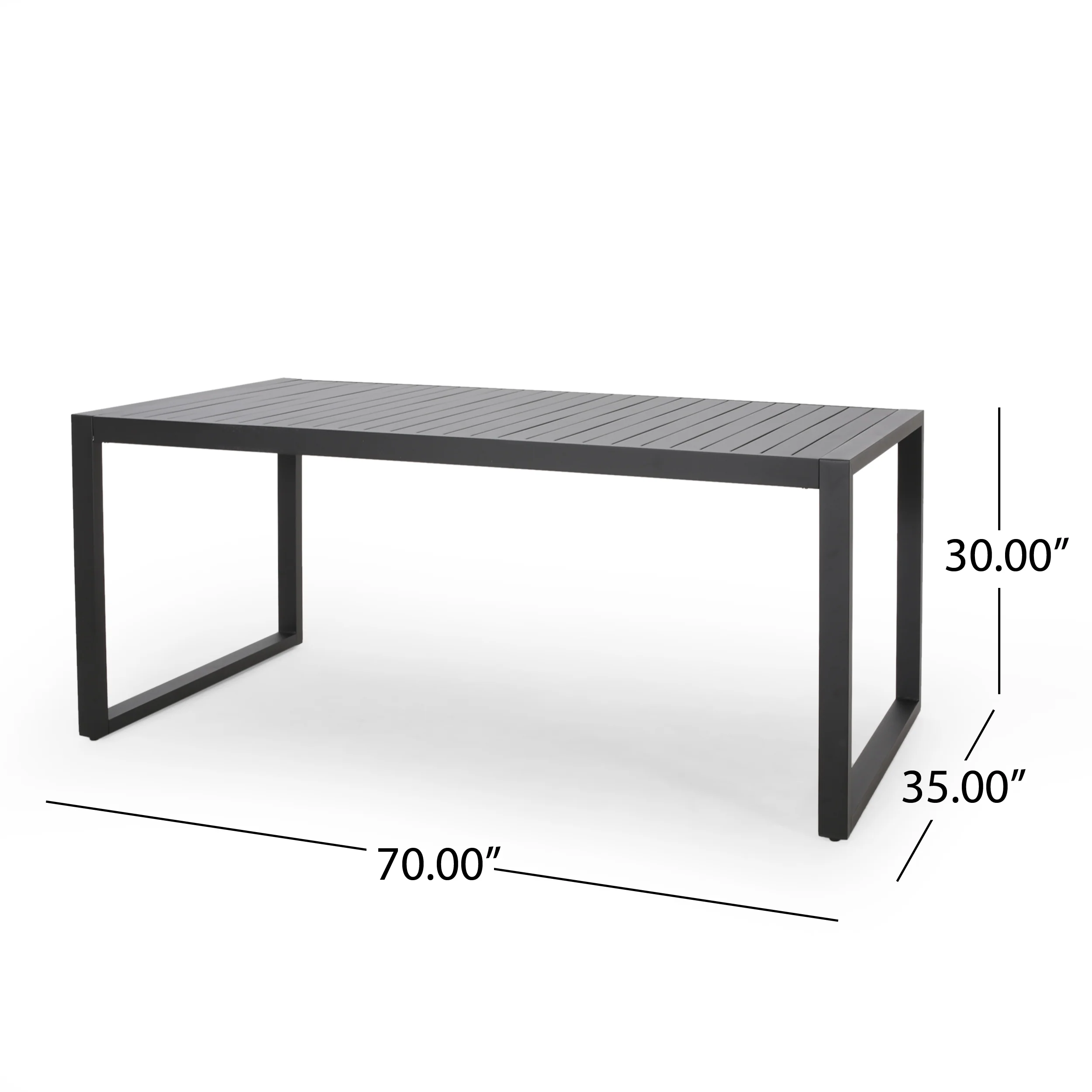 Aicha 6 Seater Aluminum Dining Set - furnishings