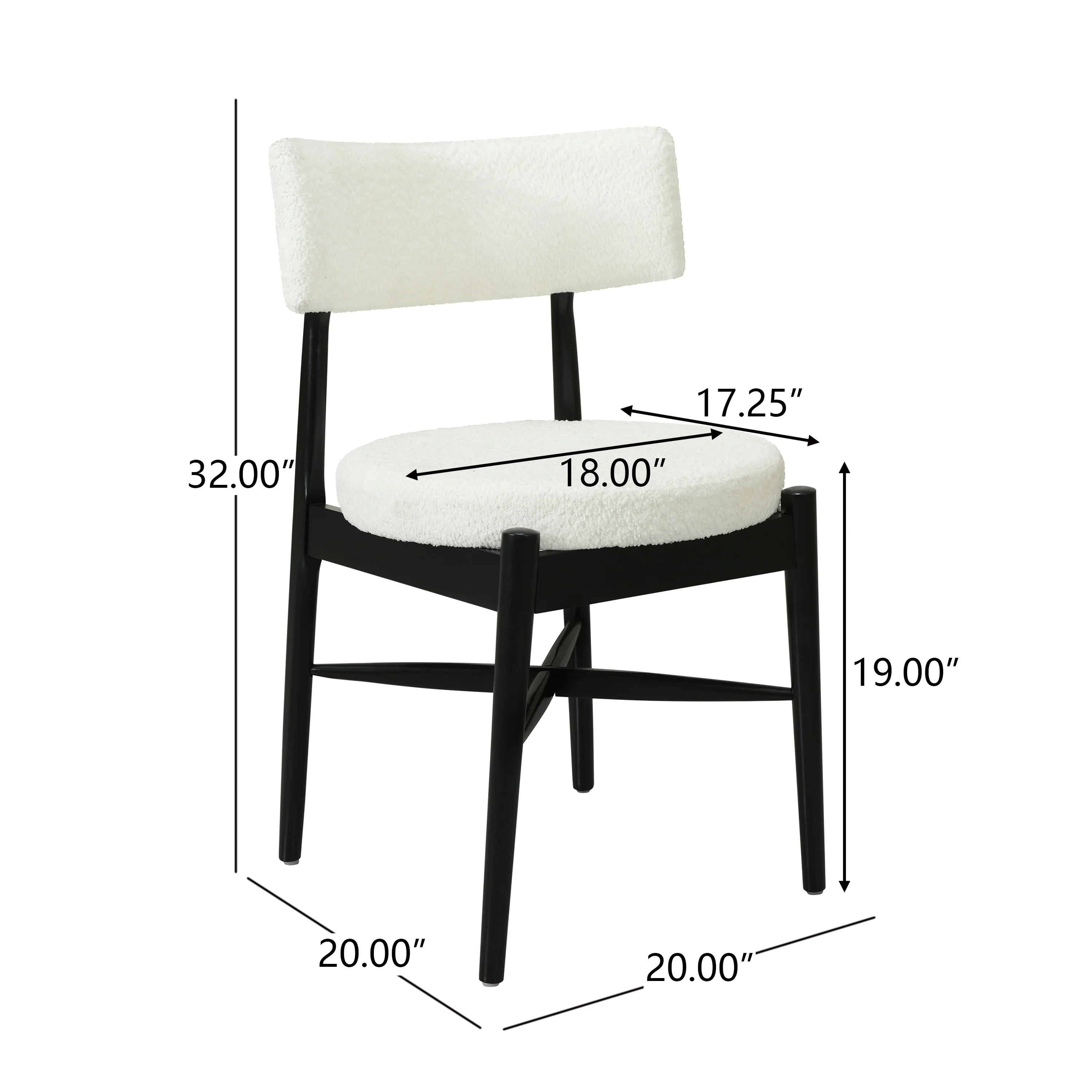 Celestee Modern Upholstered Dining Chairs, Set of 2 - furnishings