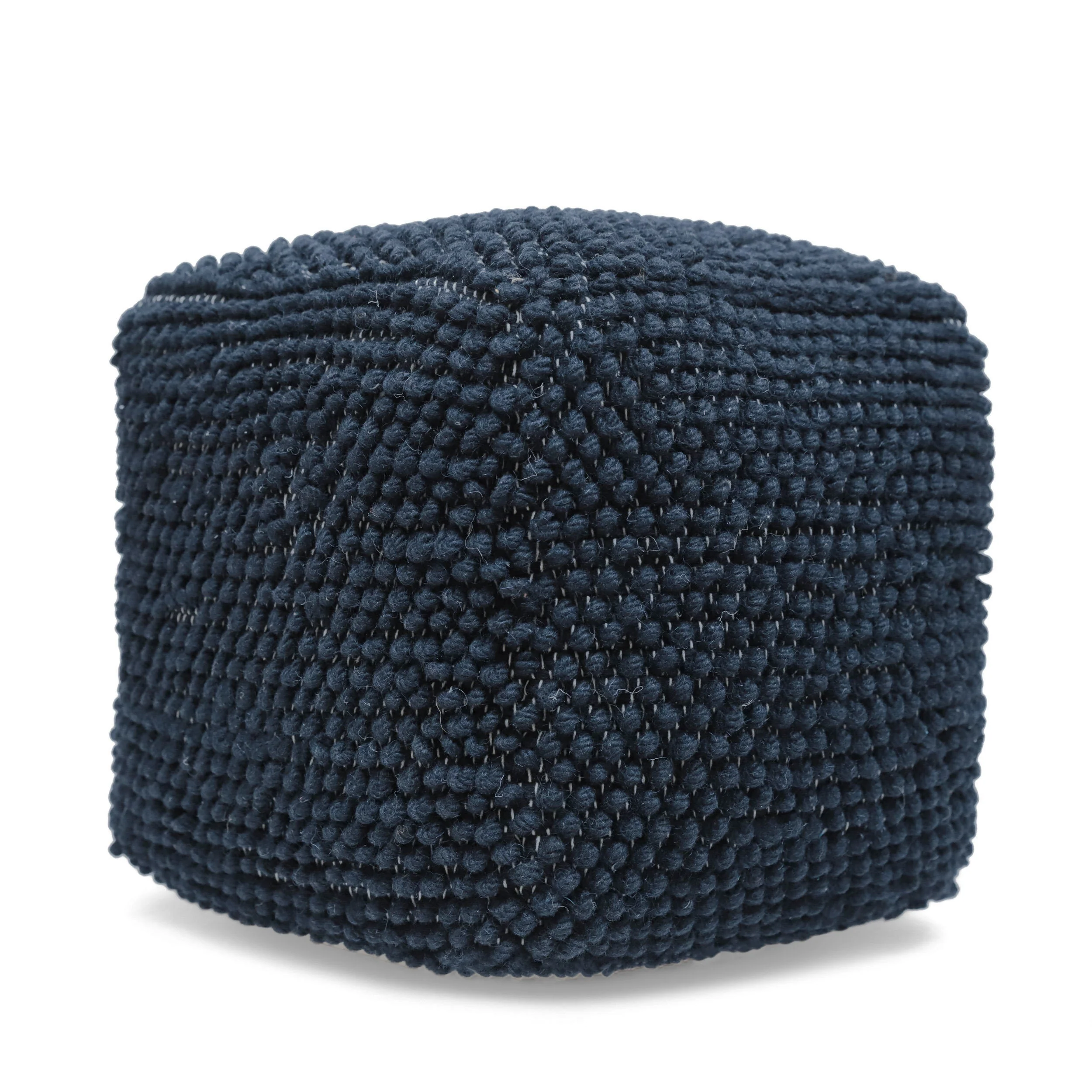 Devries Boho Handcrafted Tufted Fabric Cube Pouf - furnishings