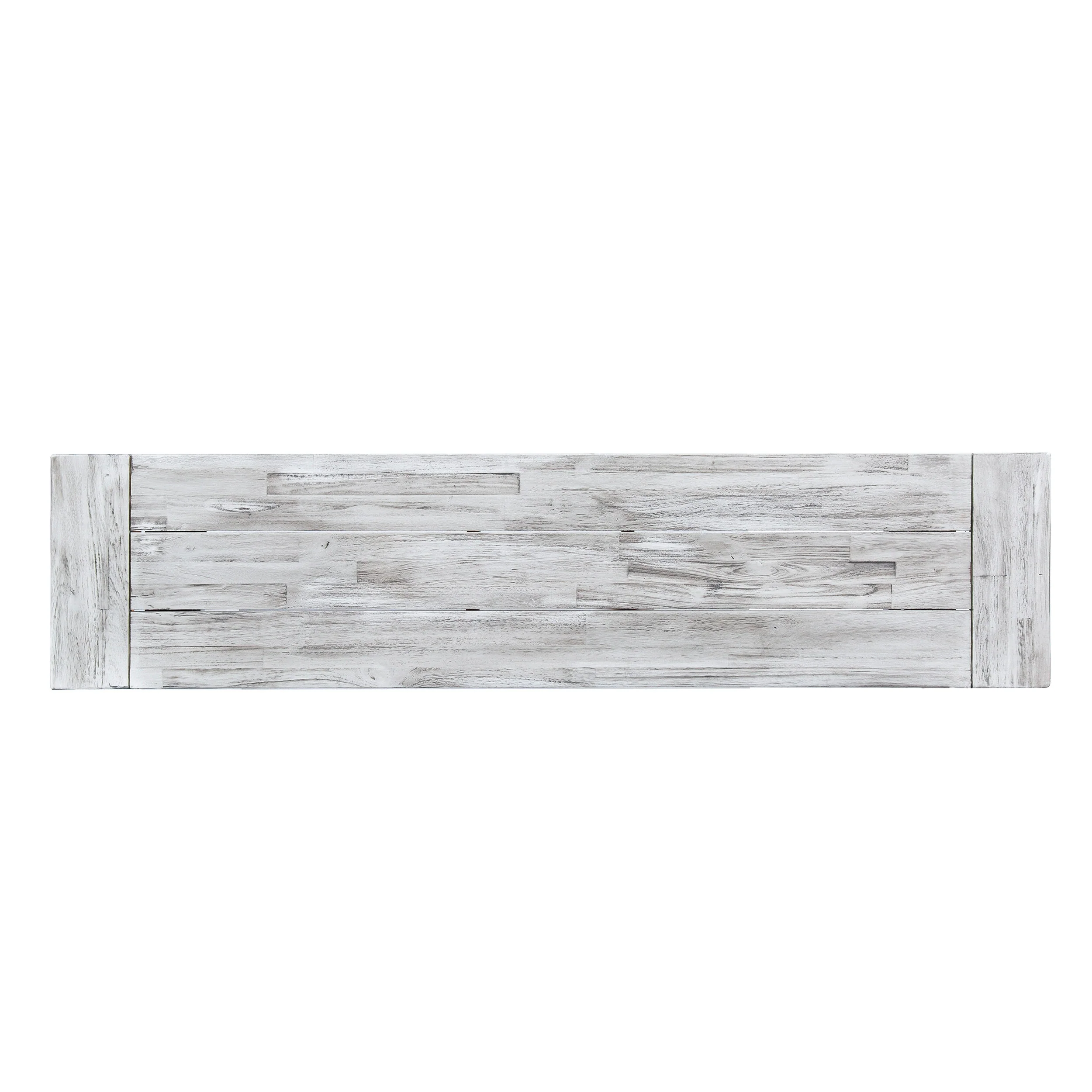 Bowman Outdoor Acacia Wood Dining Bench with Rustic Metal Finish Frame - furnishings