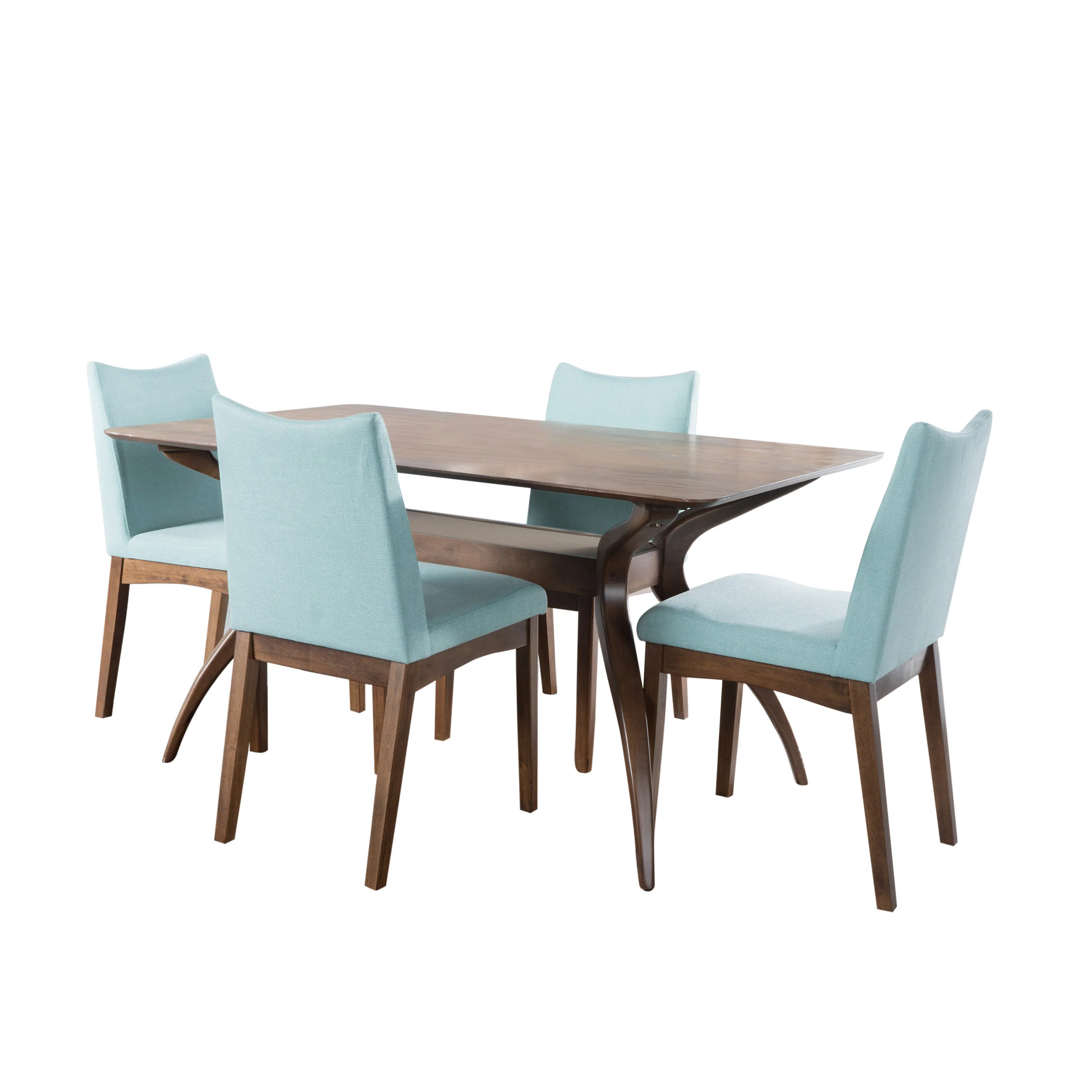 Gertrude Mid-Century Modern 4 Seater Dining Set - furnishings