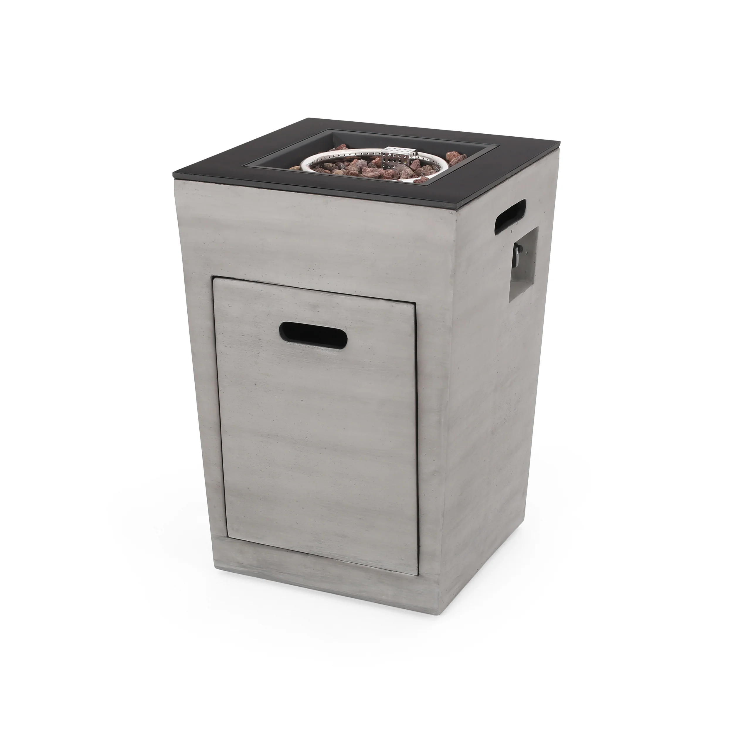 Mattie Outdoor Modern 19.5-Inch Fire Column - furnishings